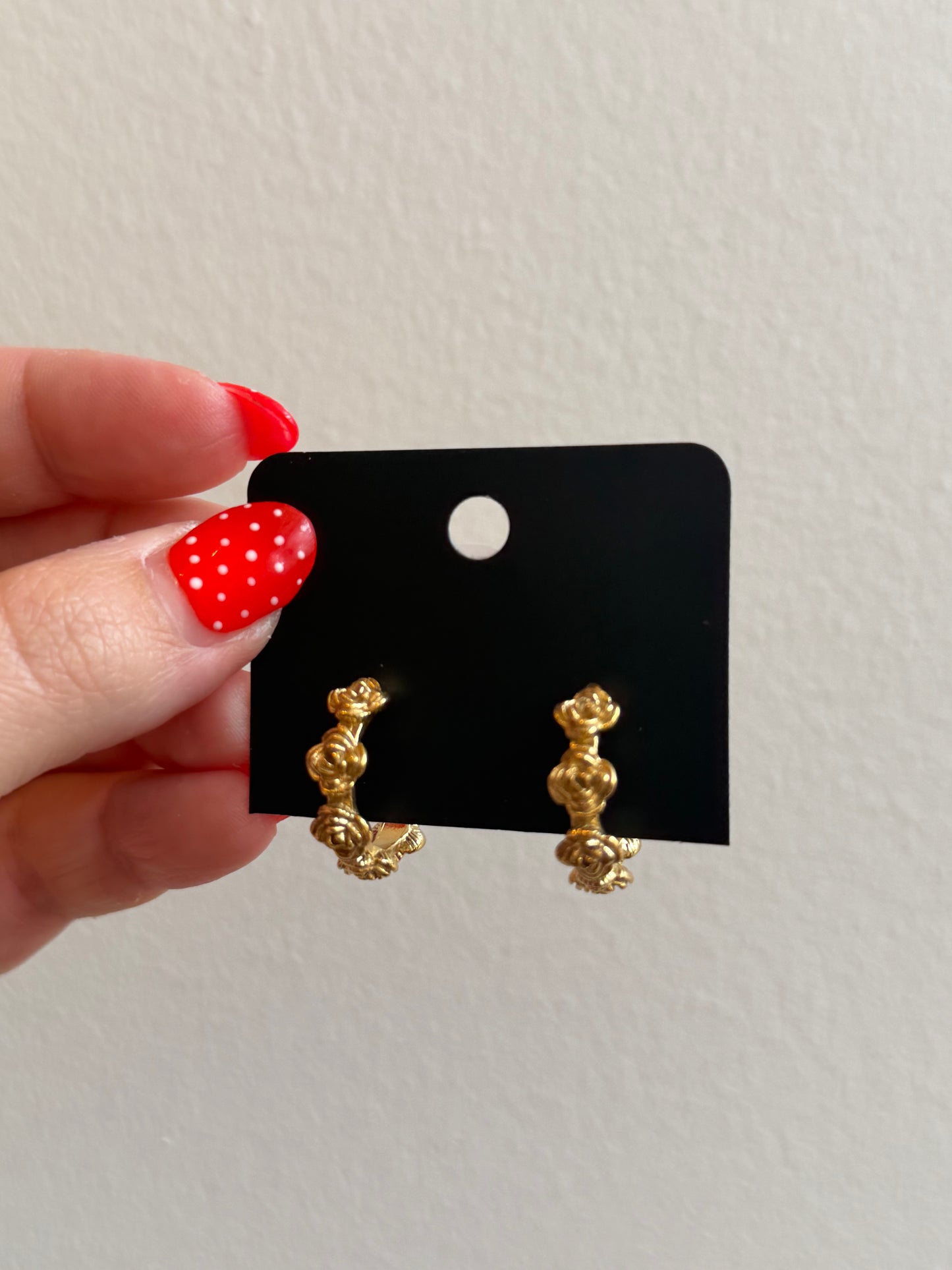 The Rose Hoop Earrings