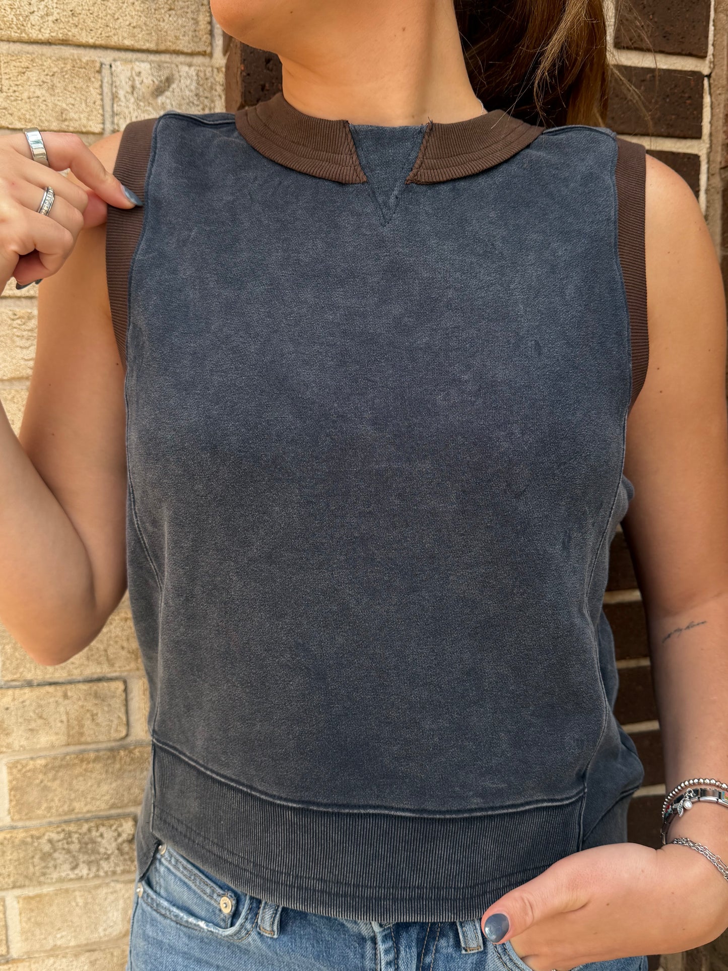 The Mineral Washed Contrast Tank
