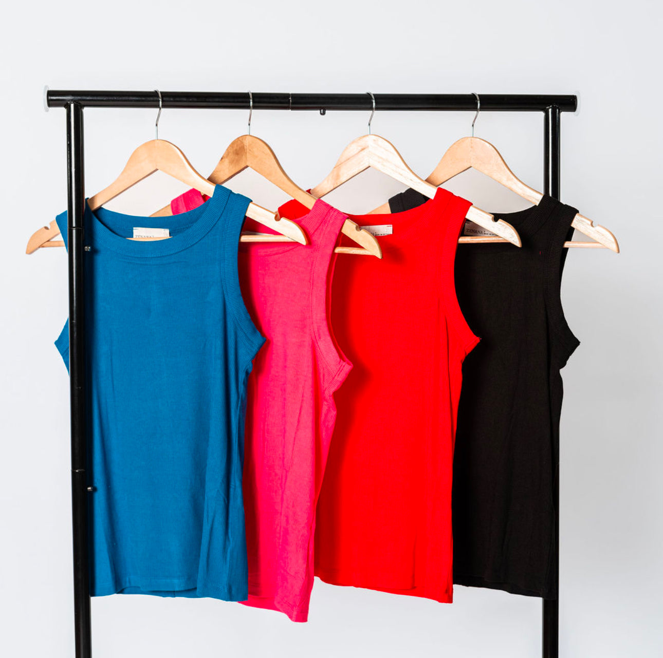 The Ribbed Round Neck Tank Tops