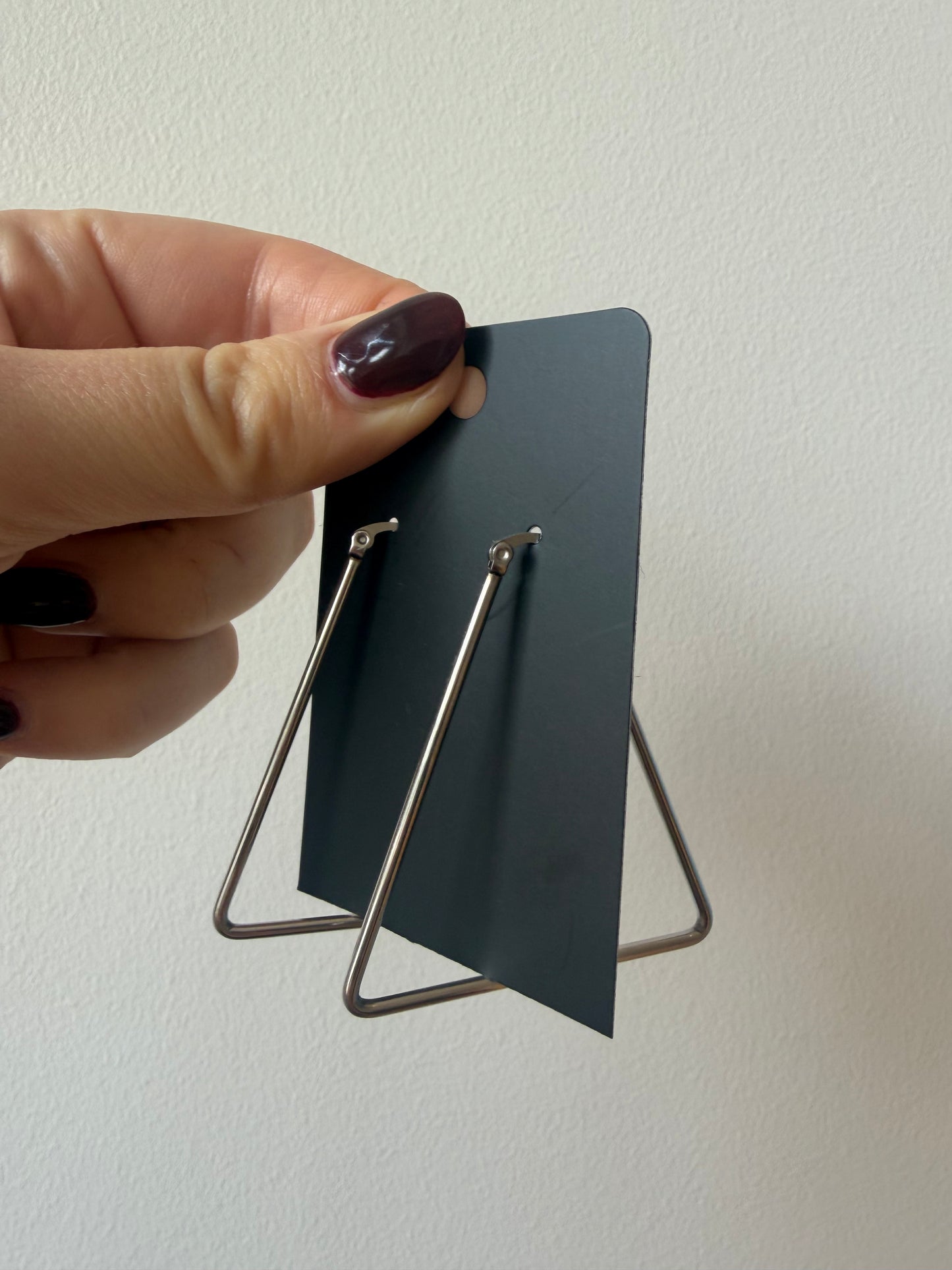 The Silver Triangle Hoops