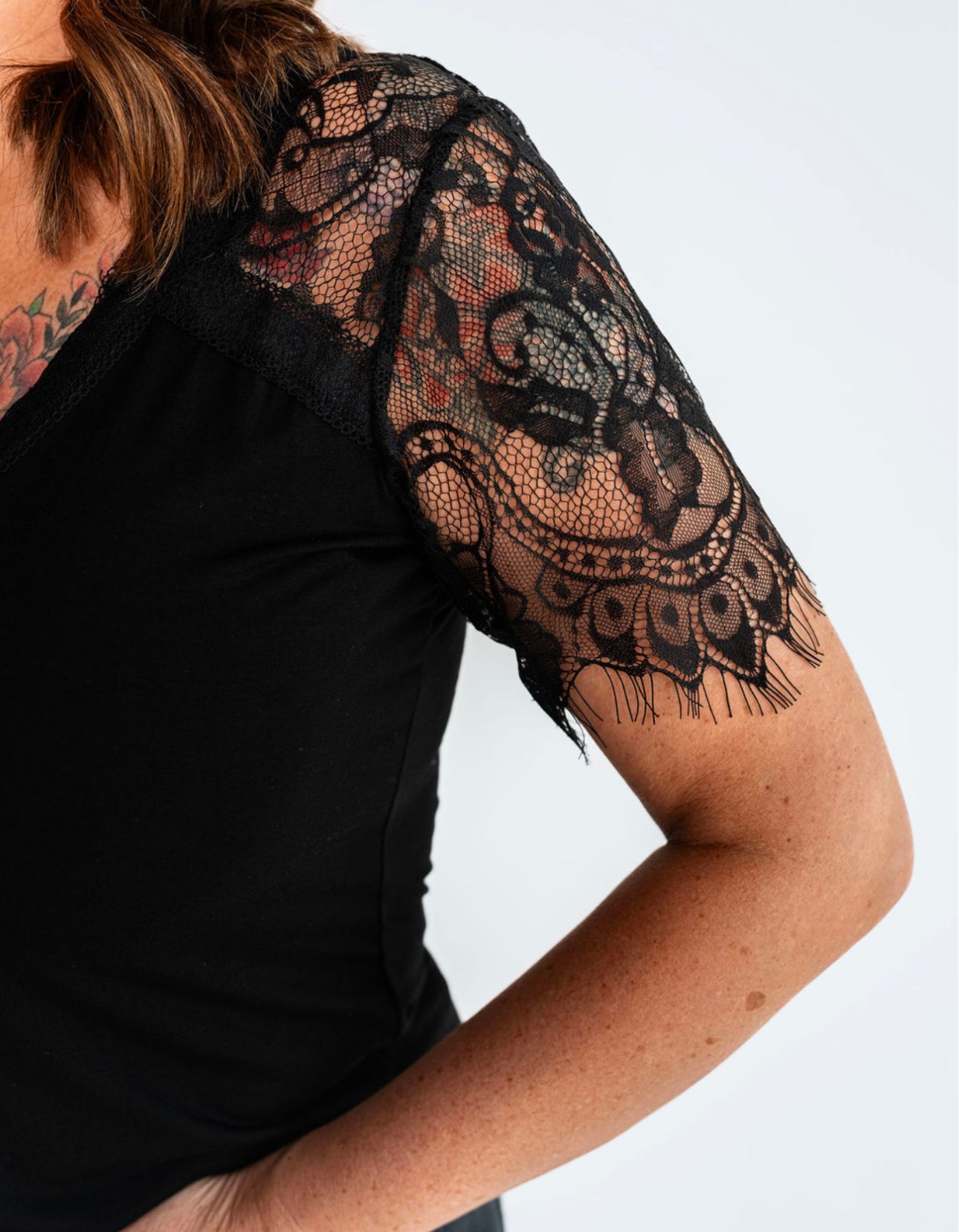 The Black Lace Short Sleeve