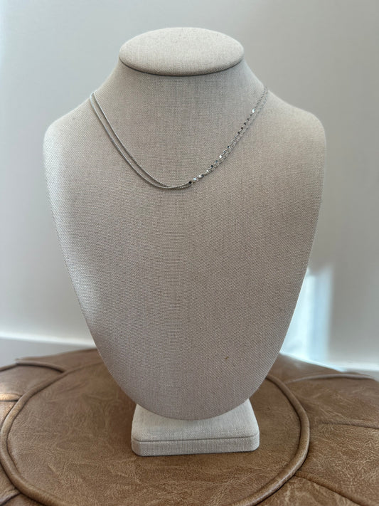 The Silver Mixed Textured Chain
