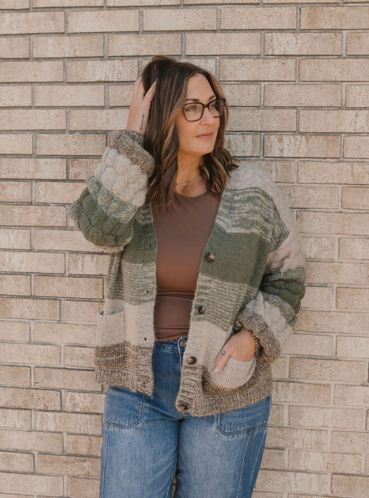 The Bubble Sleeve Knit Cardigan