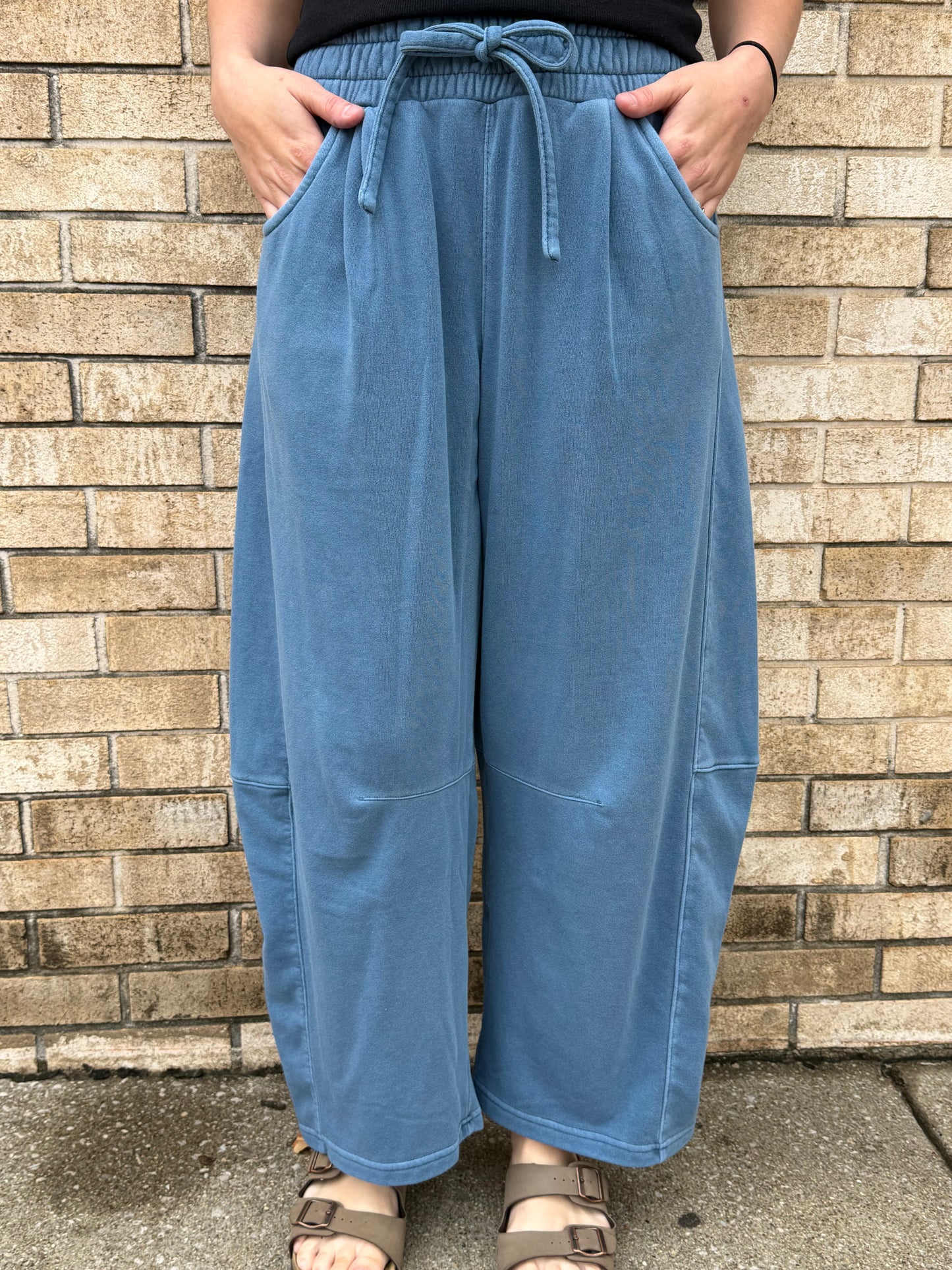 The Vintage Blue Barrel Sweatpants