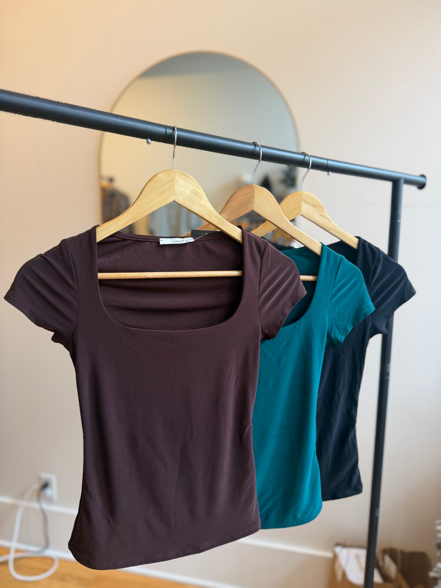 The Square Neck Short Sleeve Top (3 Colors)