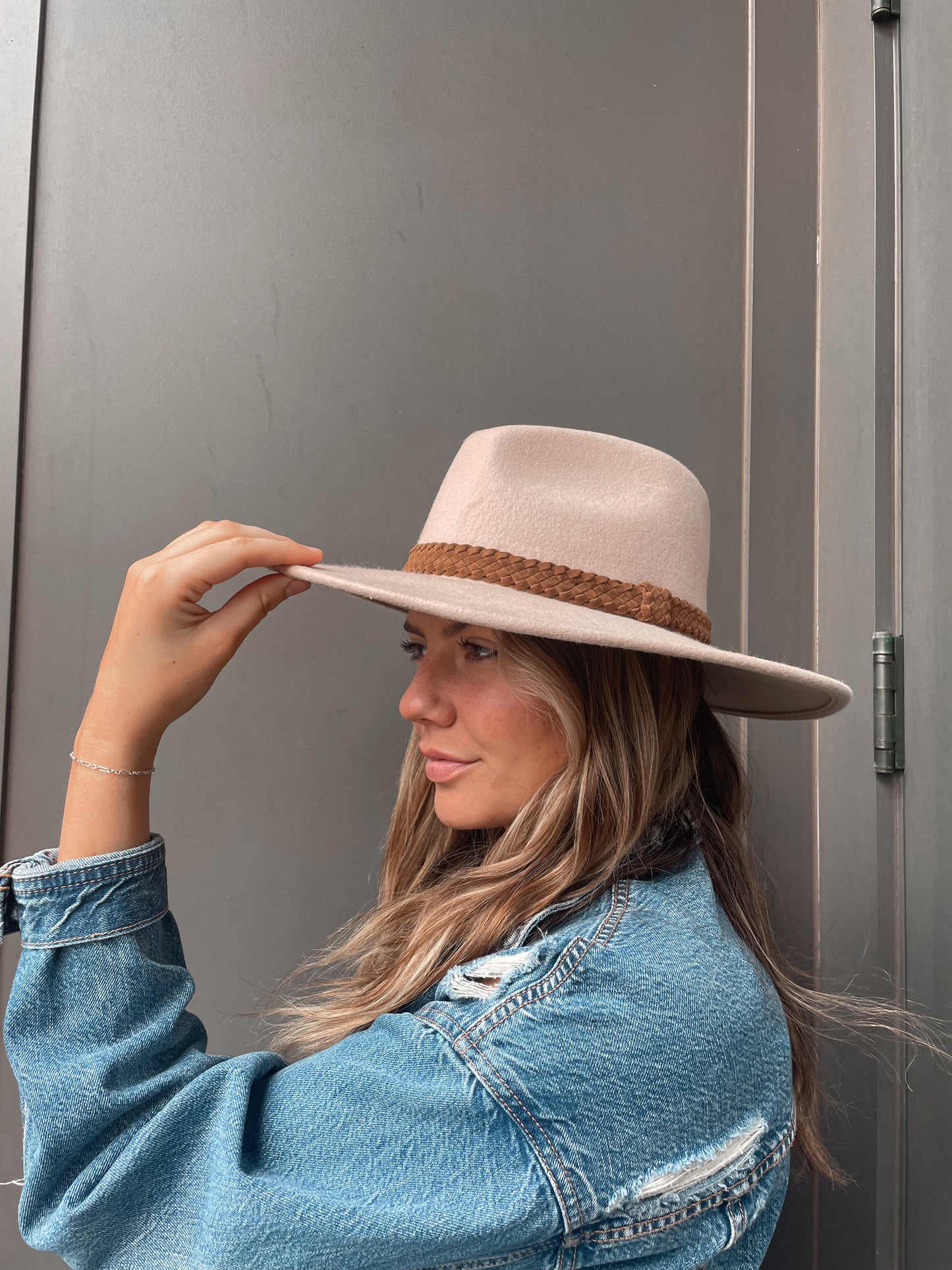 The Braided Leather Trim Hat (2 Colors)