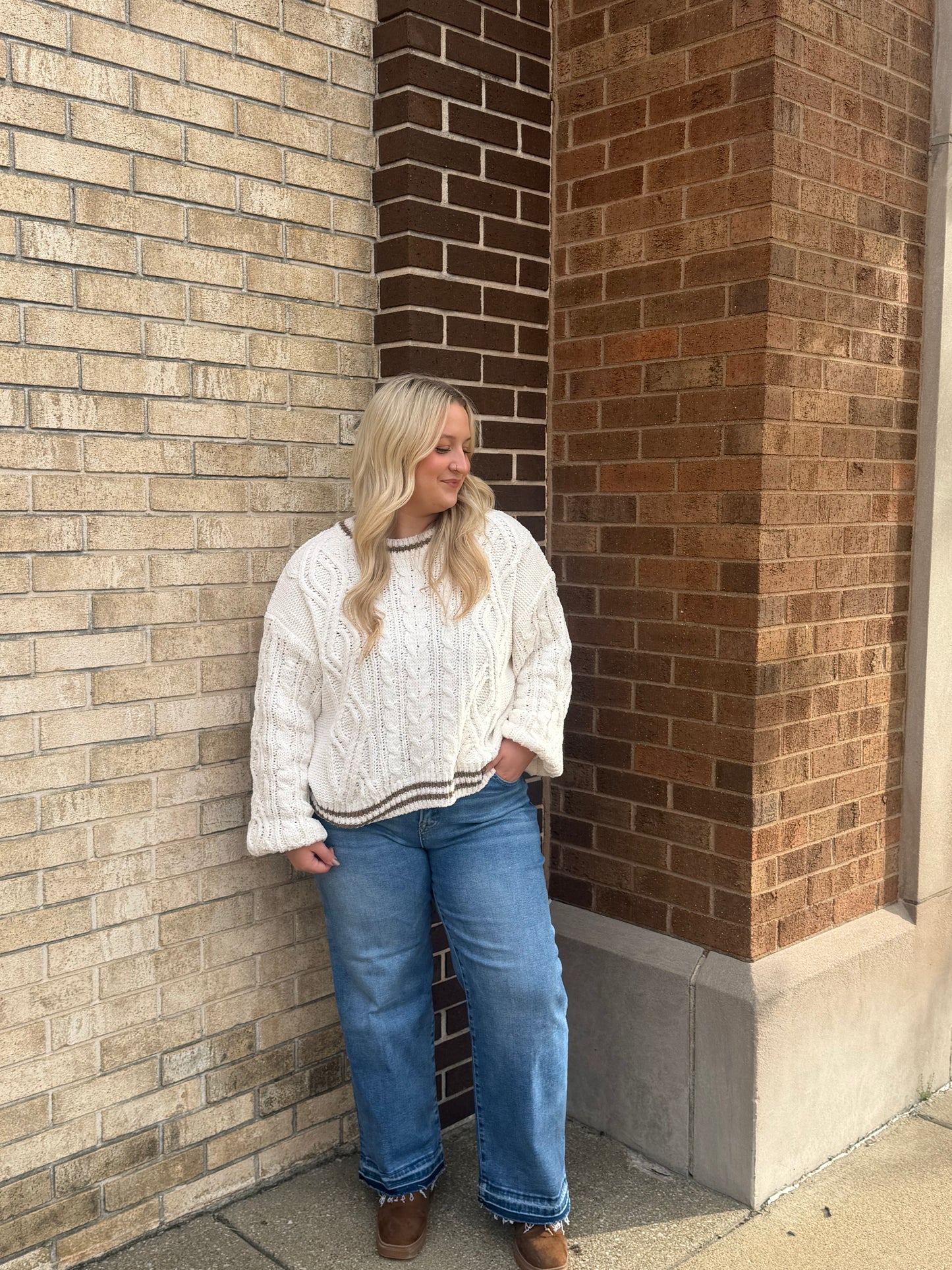 The Cable Knit Crewneck Sweater