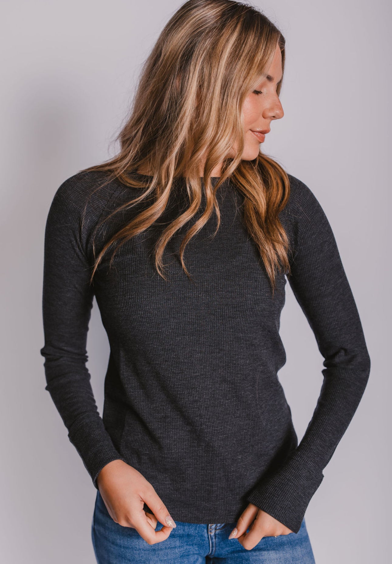 The Waffle Textured Long Sleeve