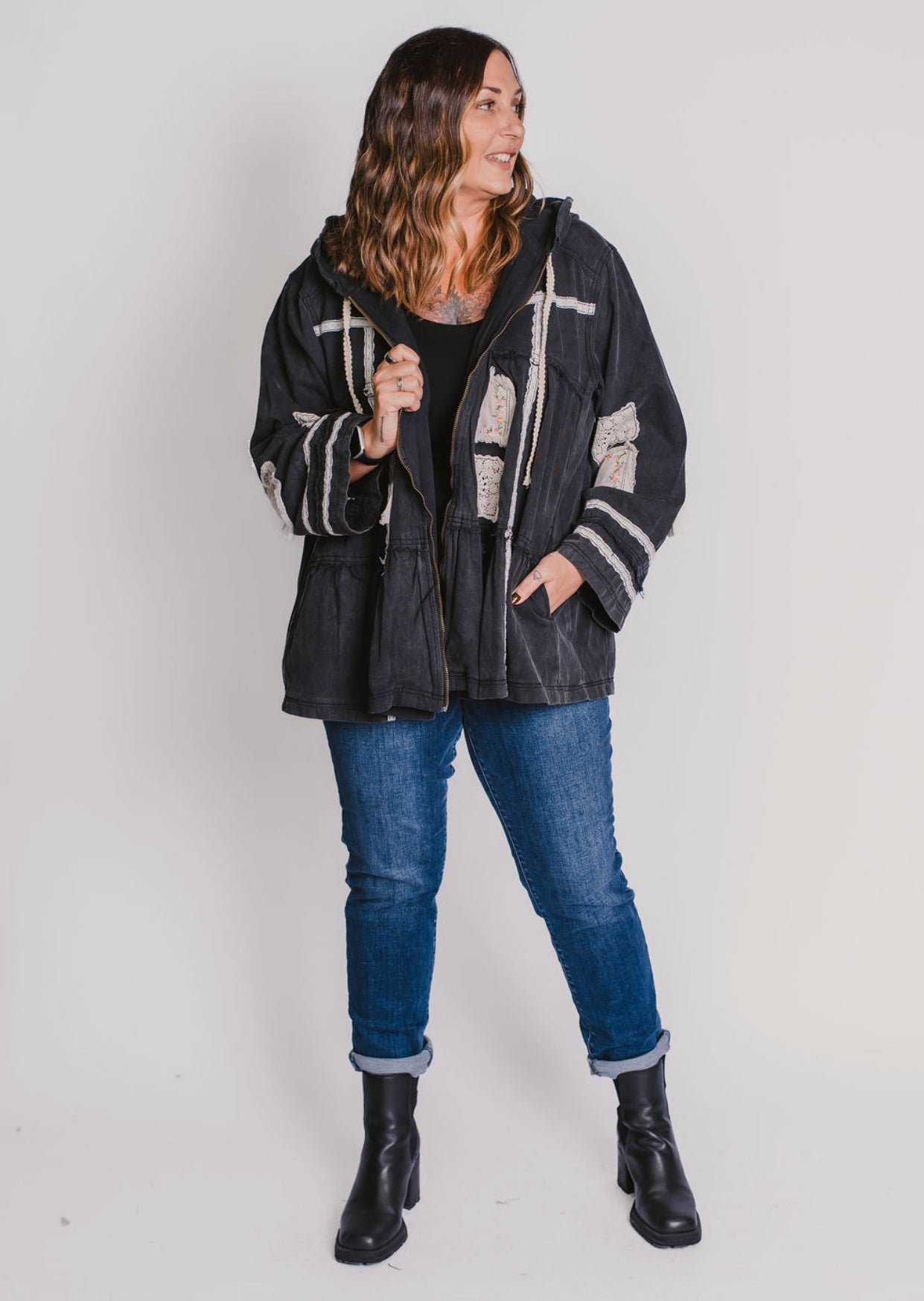 The Vintage Embroidered Zip Up Jacket