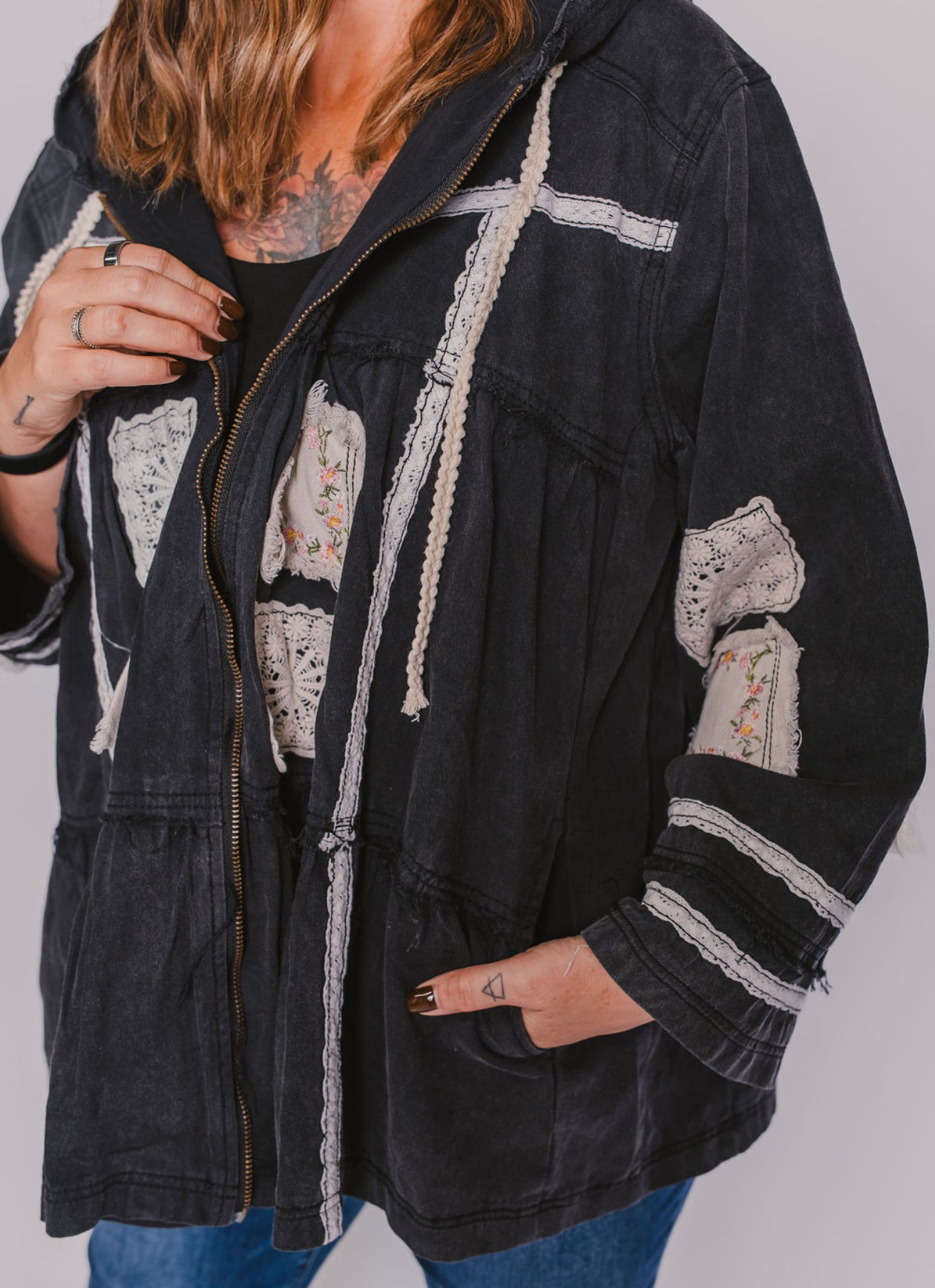 The Vintage Embroidered Zip Up Jacket