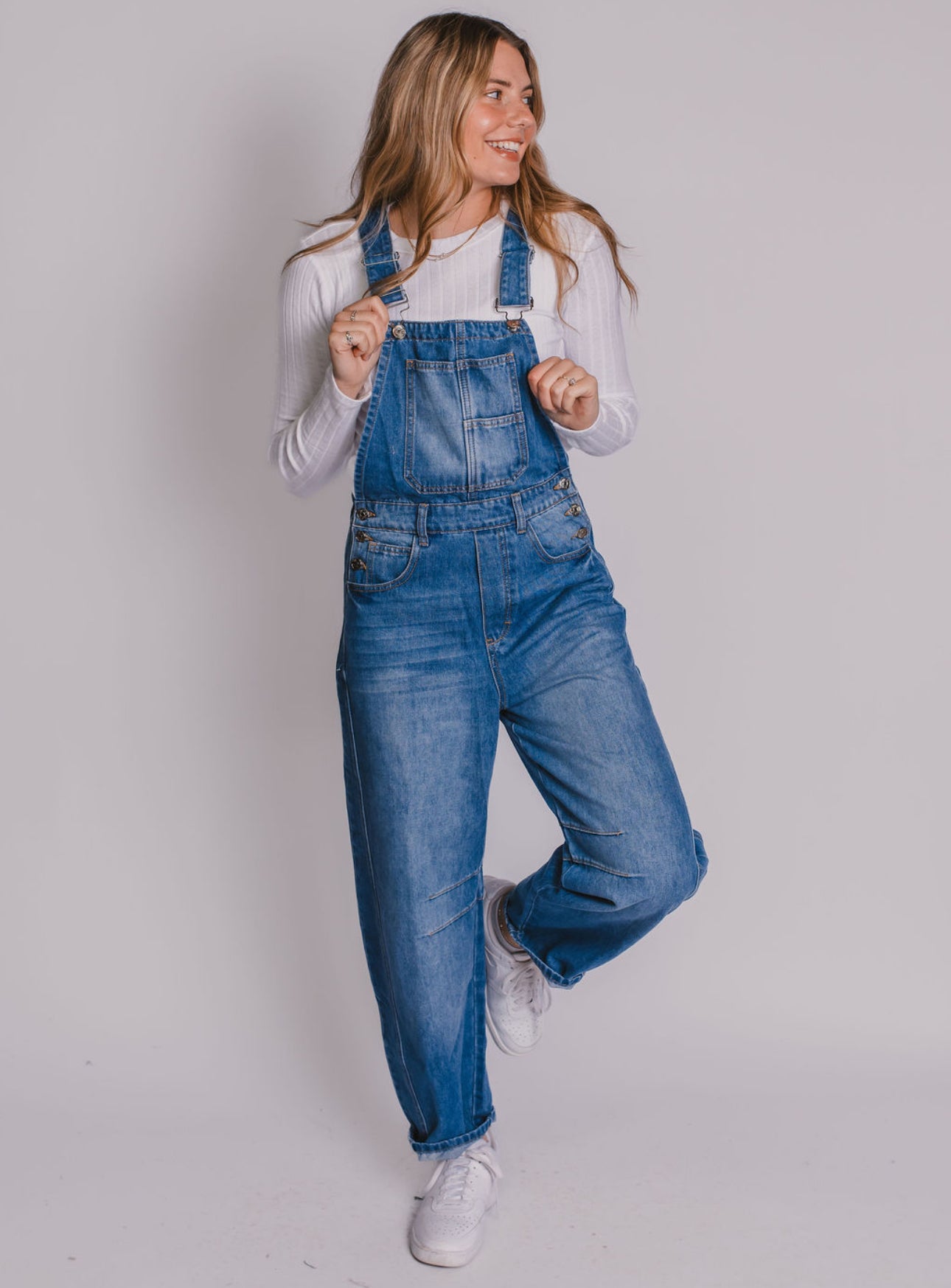 The Denim Barrel Overalls