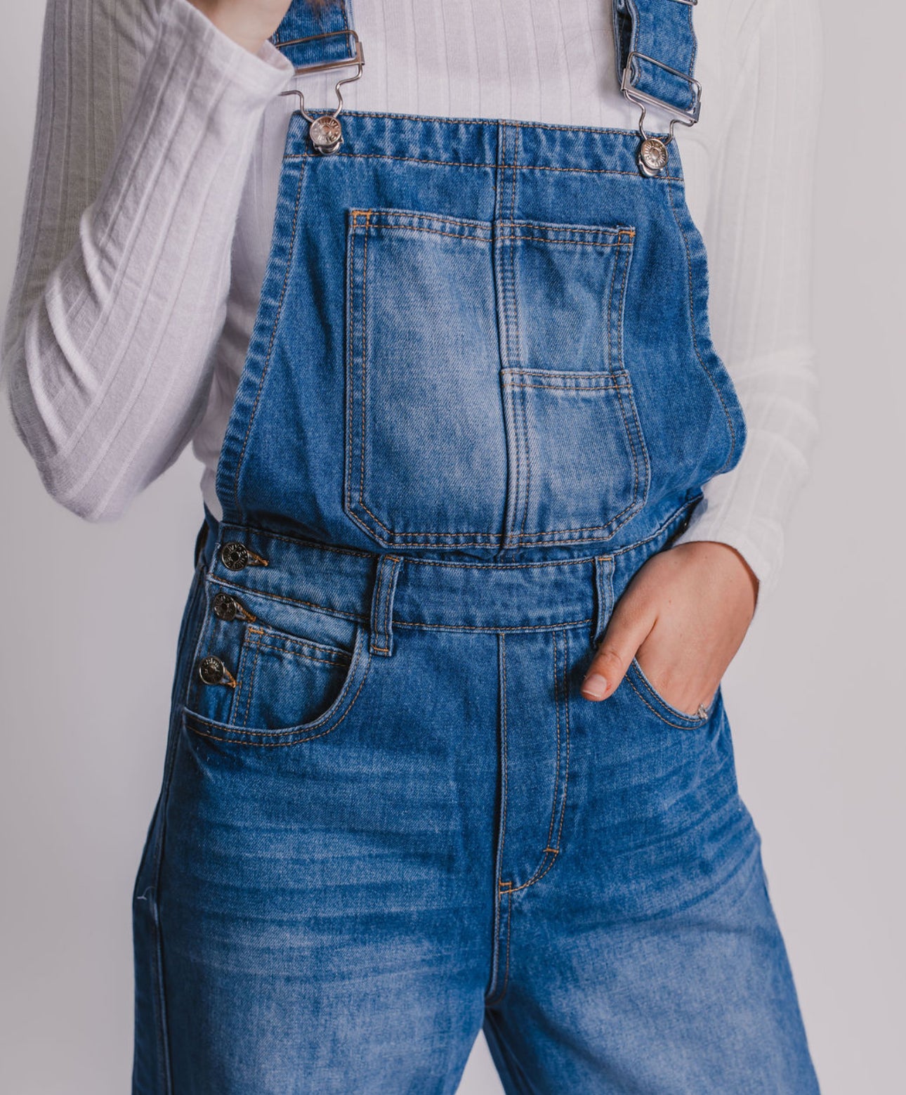 The Denim Barrel Overalls