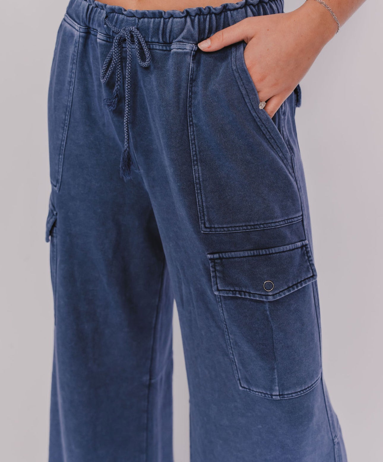 The Cargo Wide Leg Sweatpants