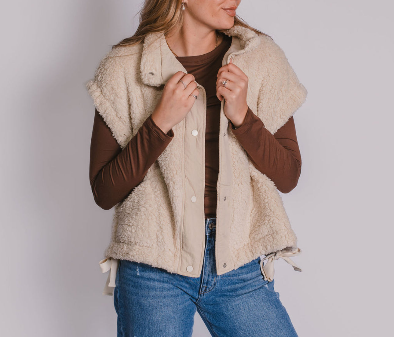 The Oversized Sherpa Vest