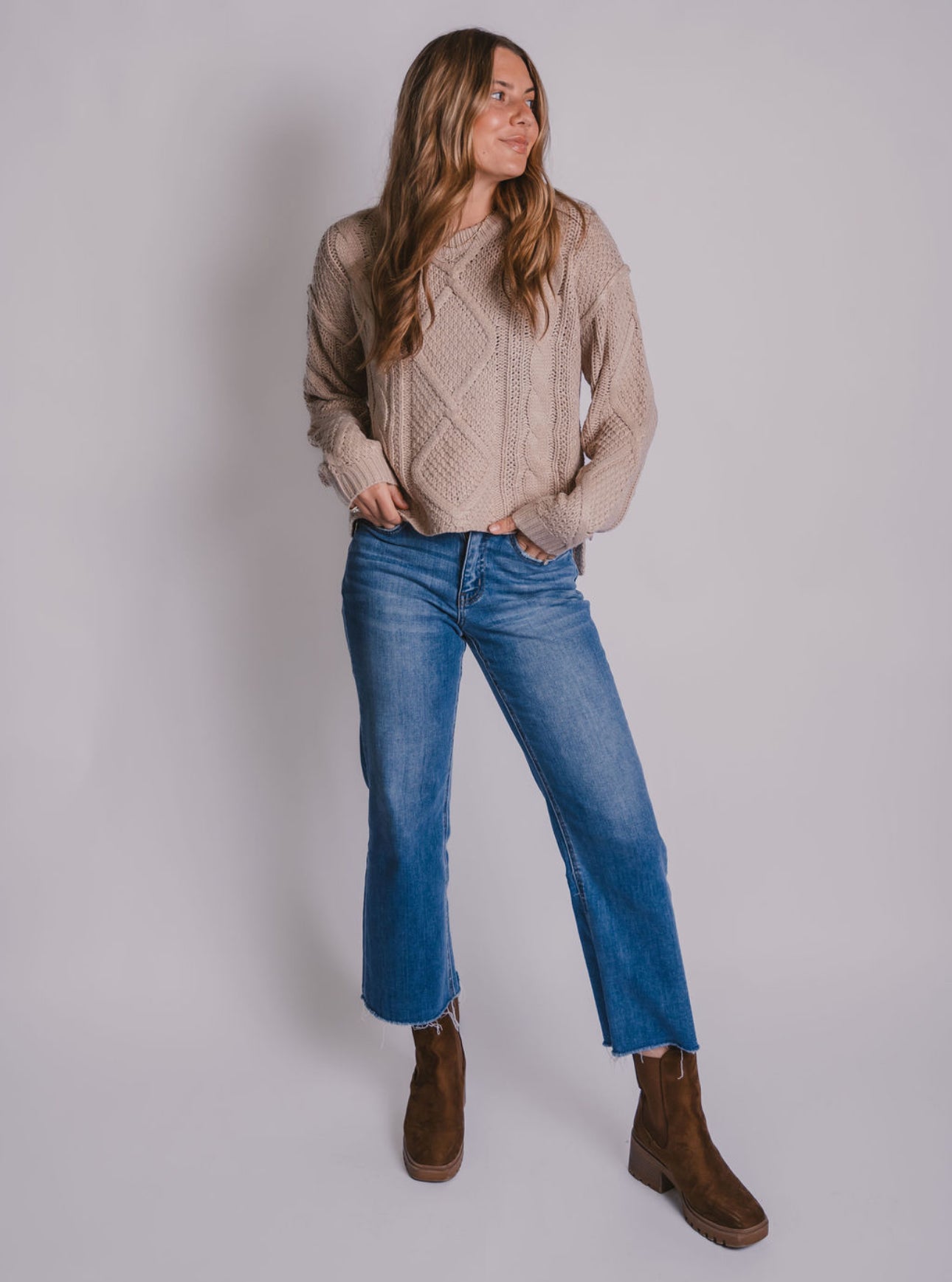The Neutral Cable Knit Sweater
