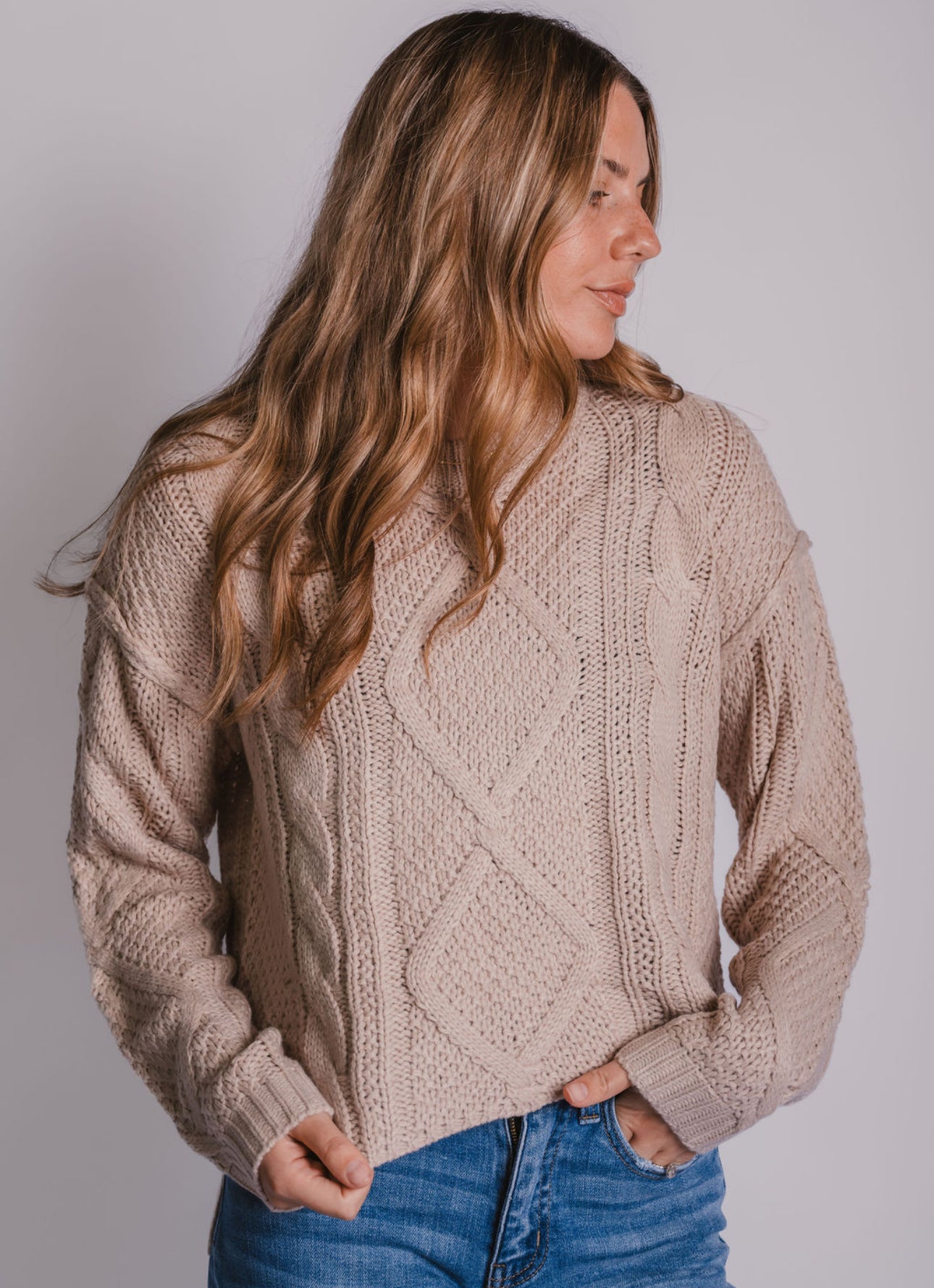 The Neutral Cable Knit Sweater
