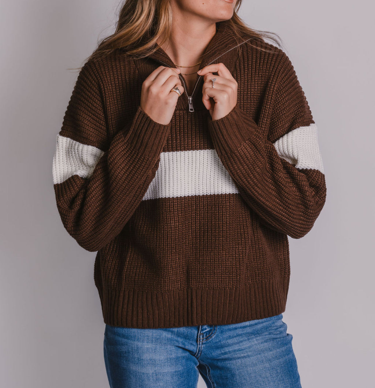 The Amber Knit Quarter Zip
