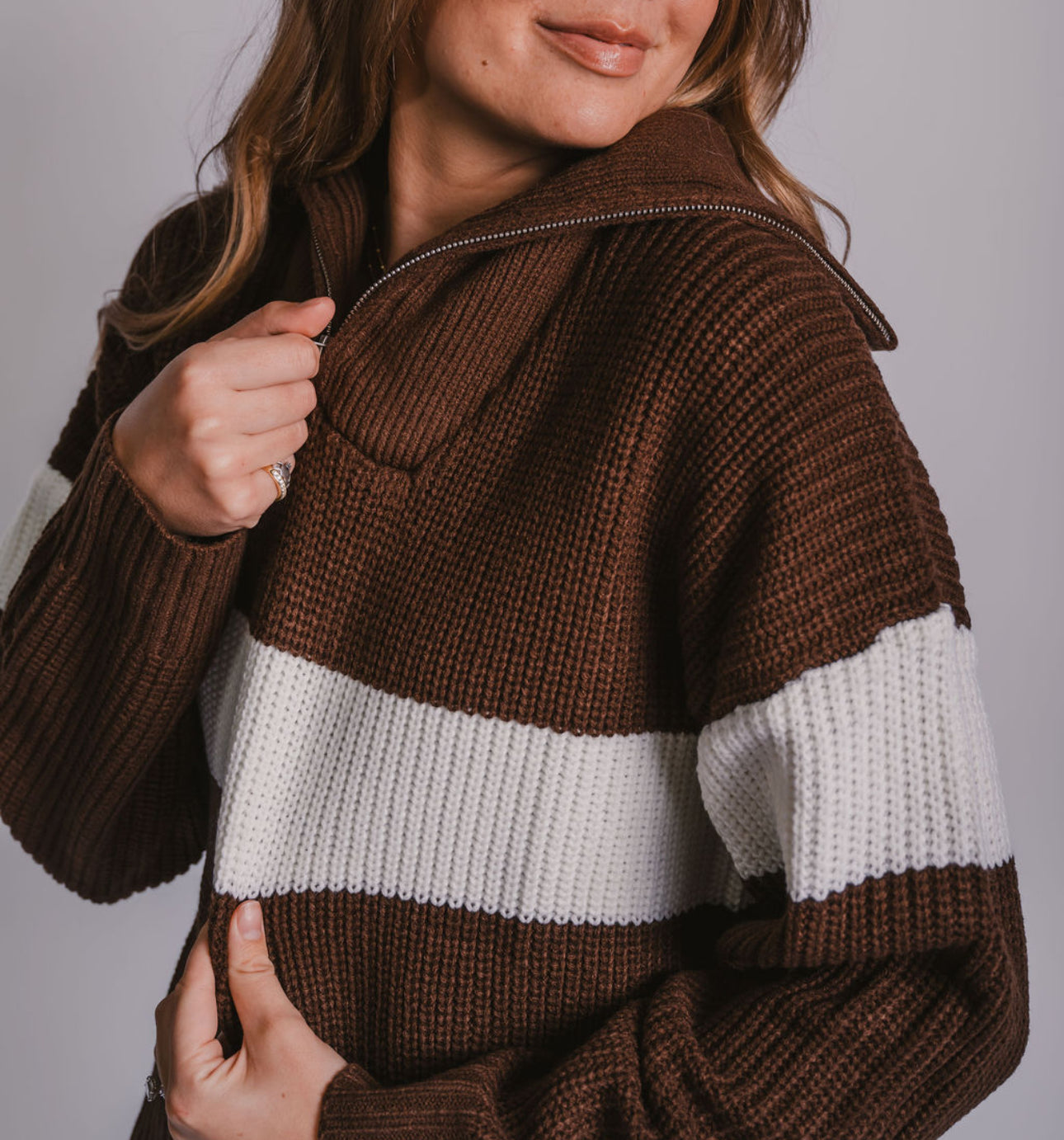 The Amber Knit Quarter Zip
