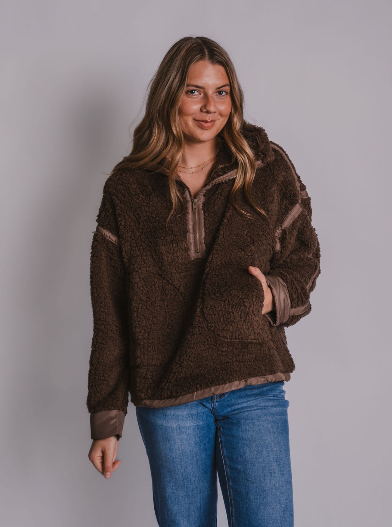 The Half Zip Sherpa Jacket