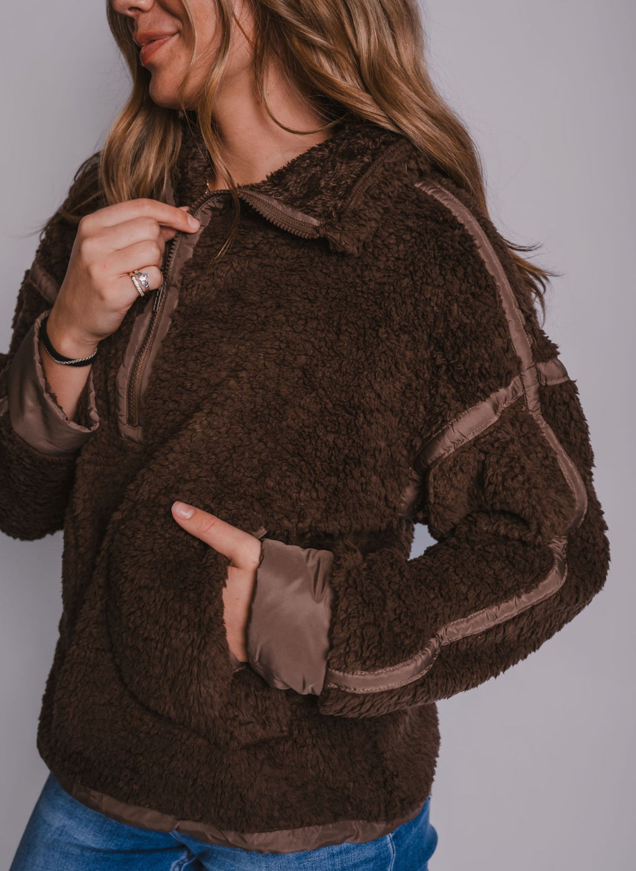 The Half Zip Sherpa Jacket