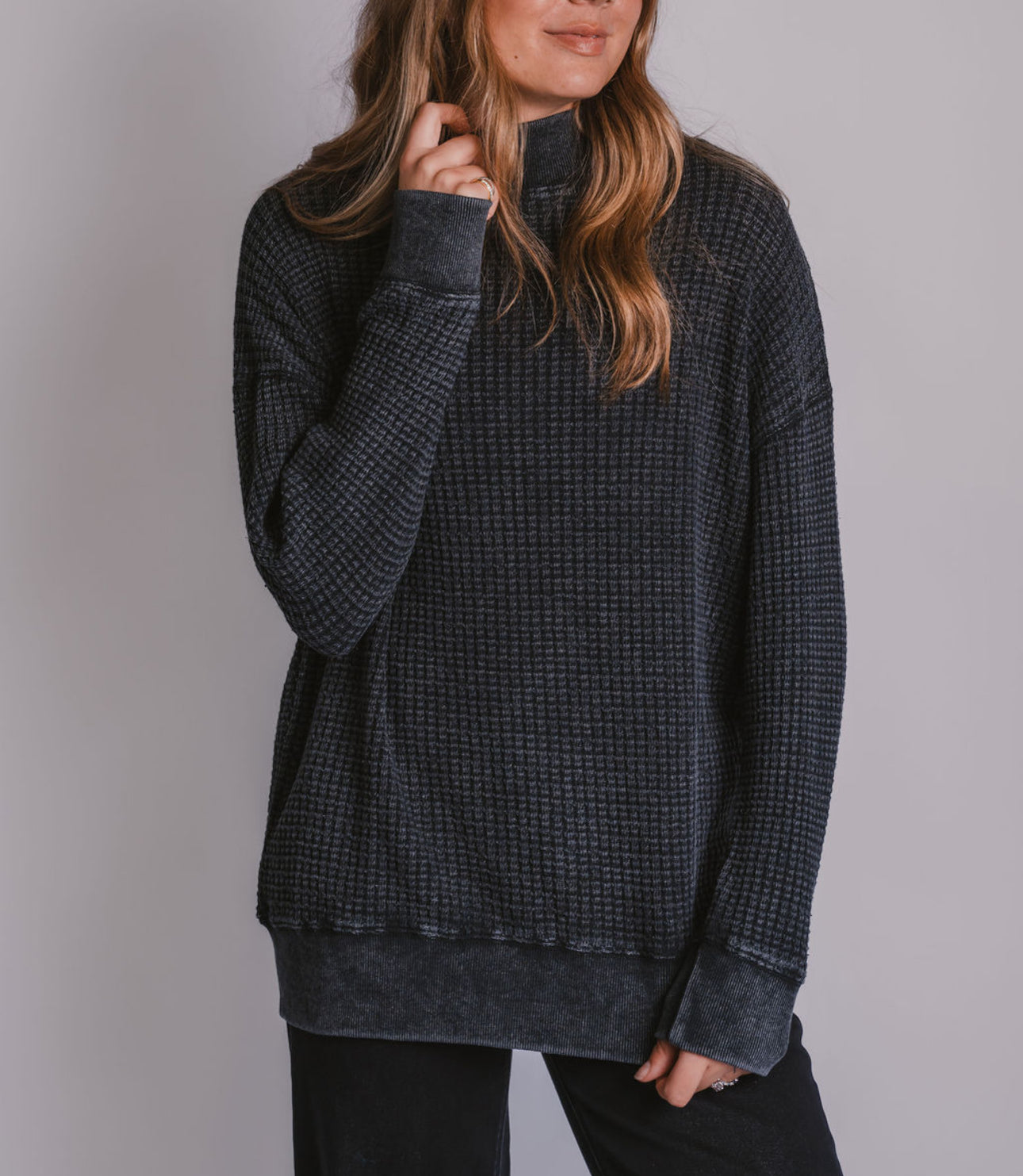 The Chunky Waffle Knit Sweater