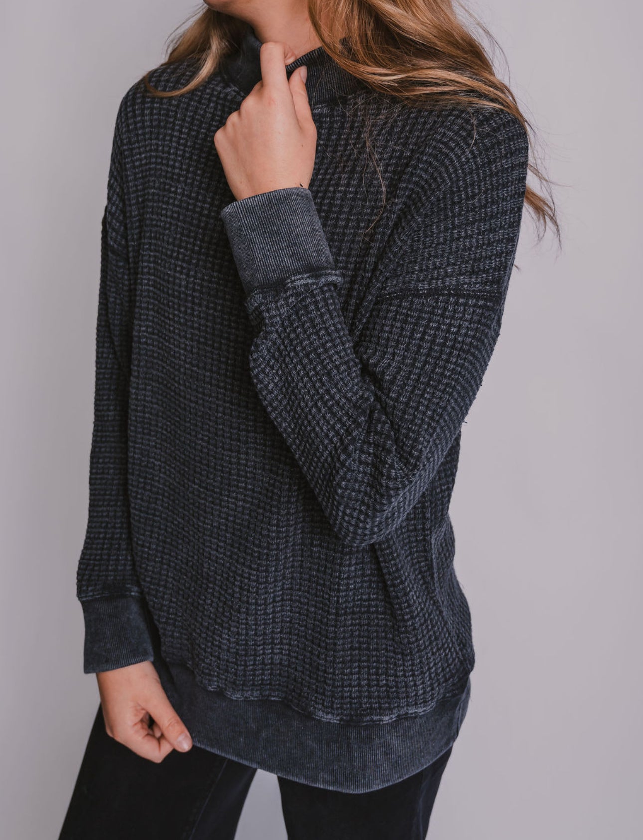 The Chunky Waffle Knit Sweater
