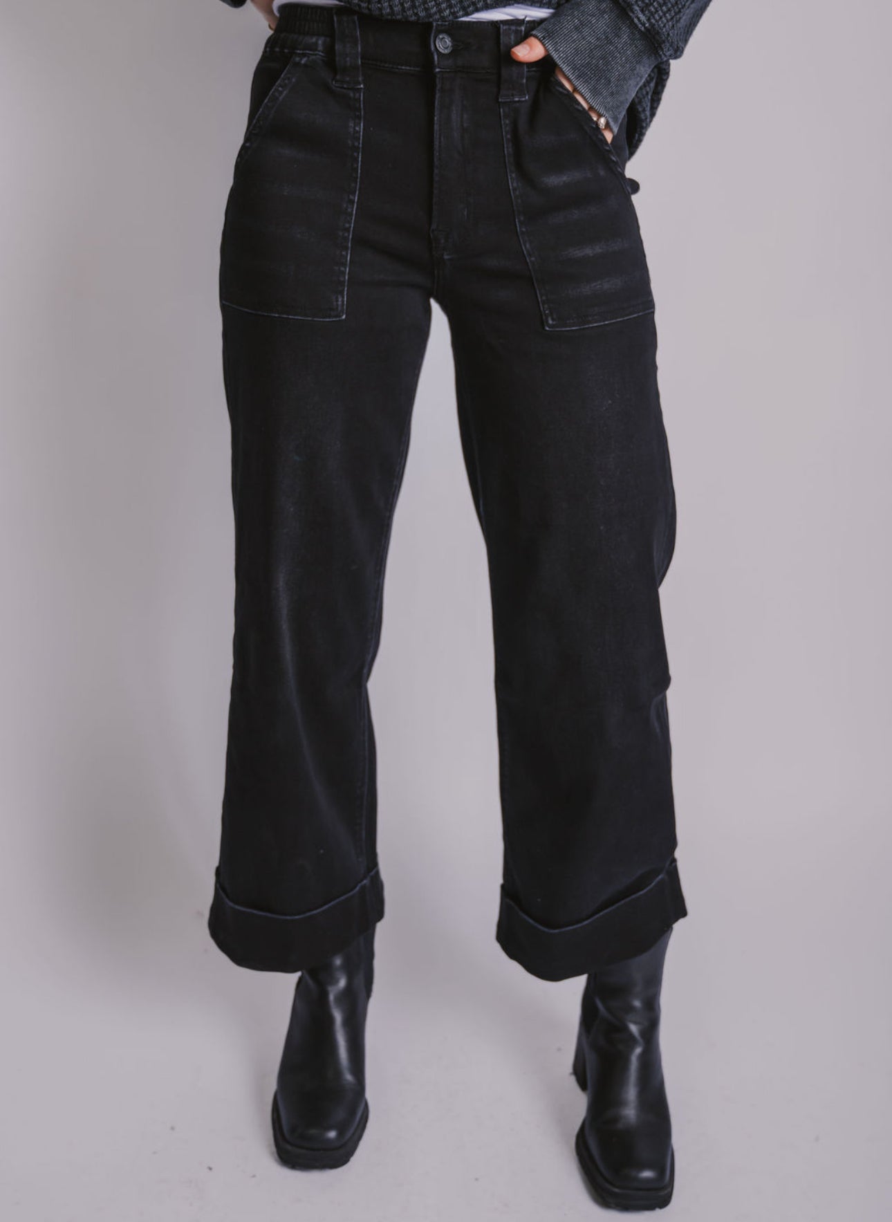 The Kris Cropped Black Jeans