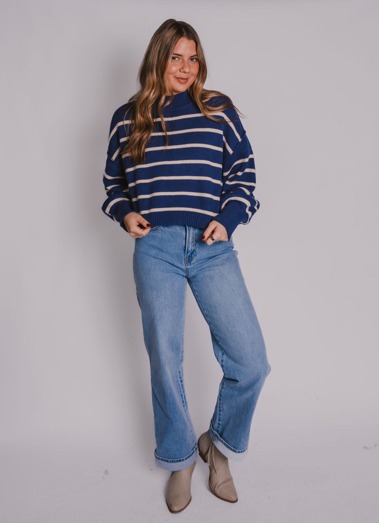 The Navy Striped Sweater