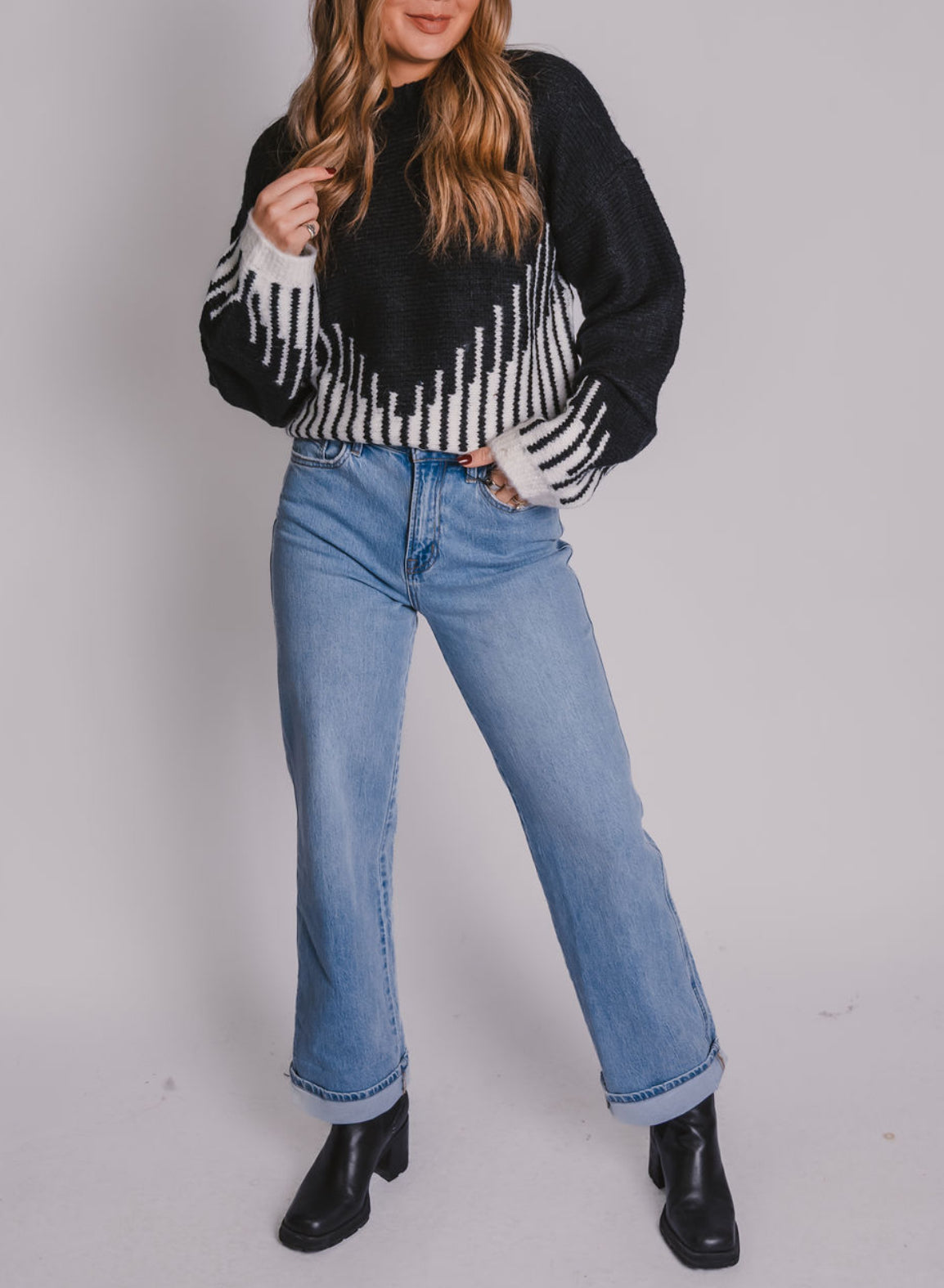 The Black & Ivory Isabelle Sweater