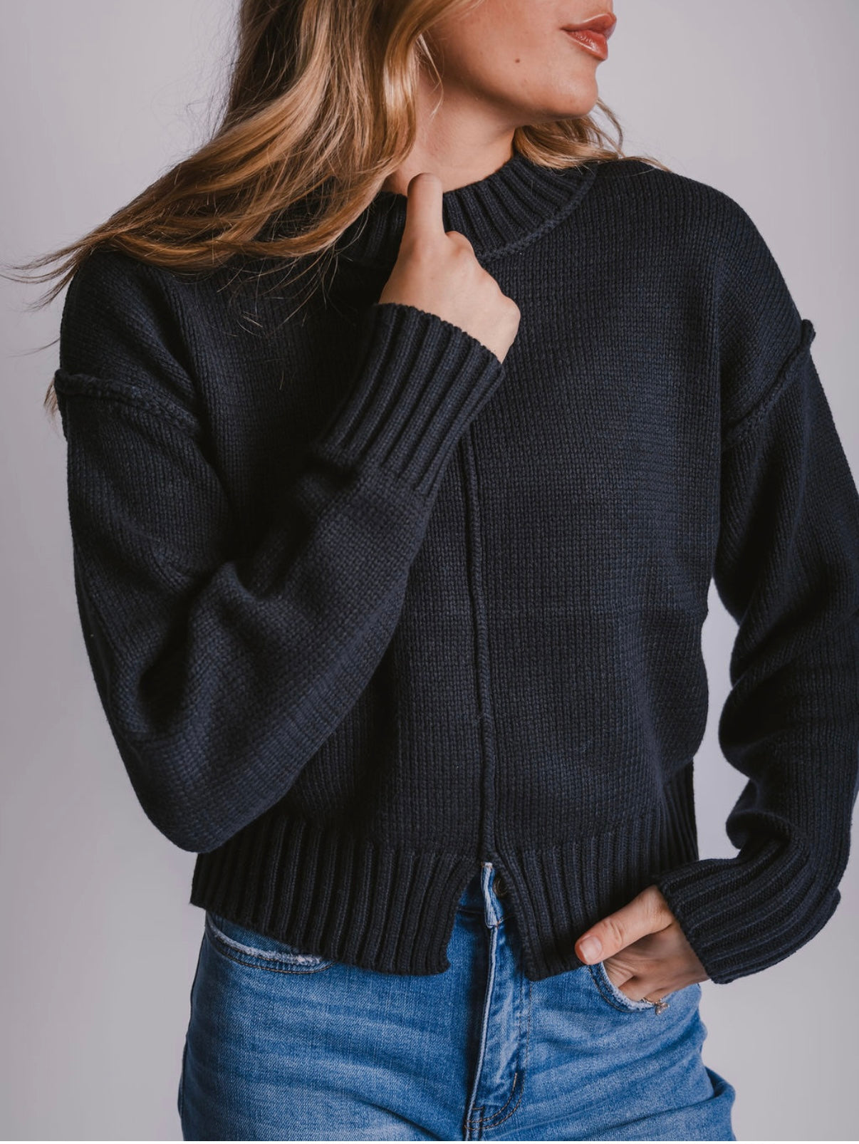 The Black Knit Sweater