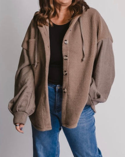 The Sherpa Hoodie Shacket