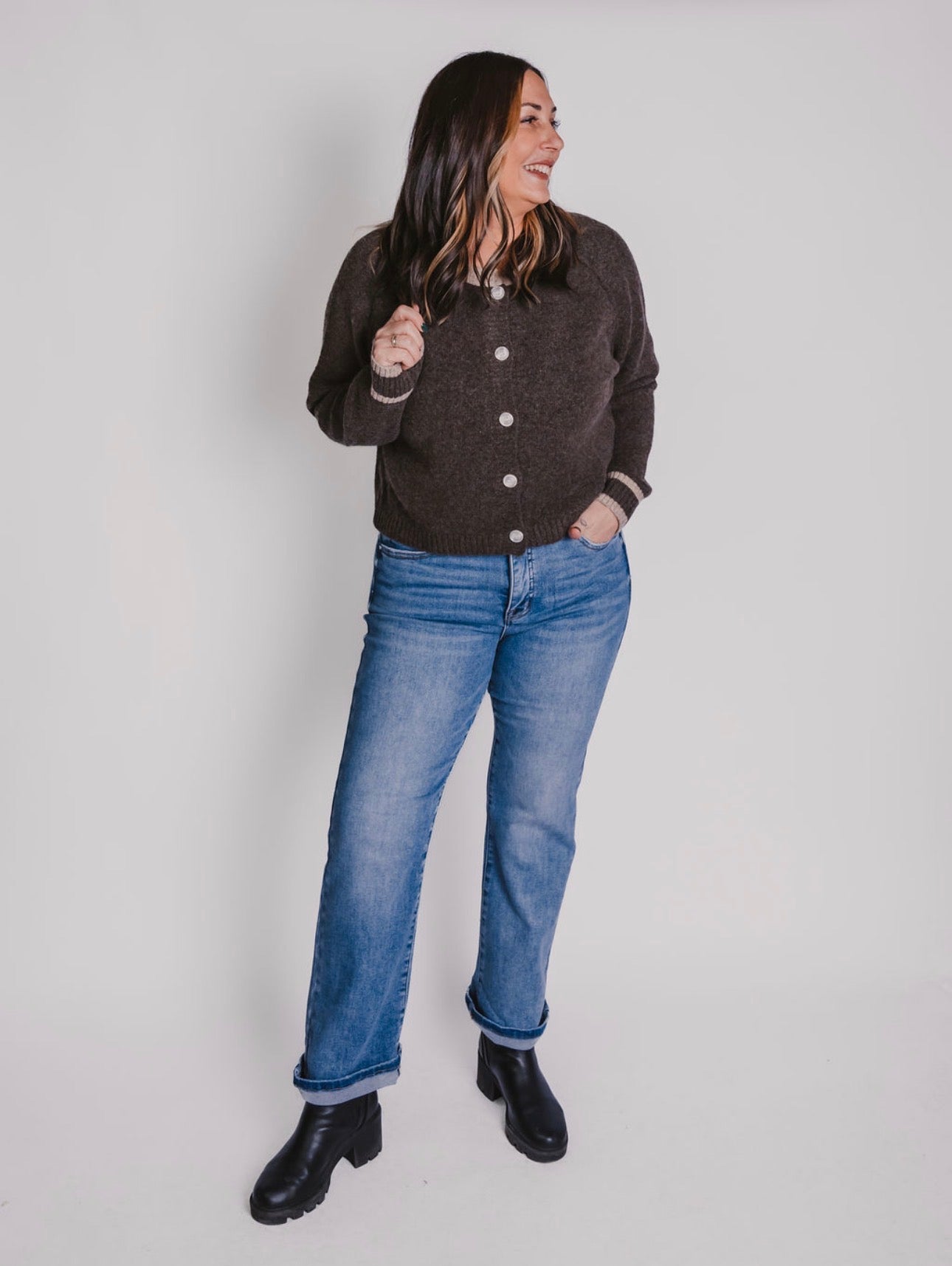 The Bella Button Up Cardigan Sweater