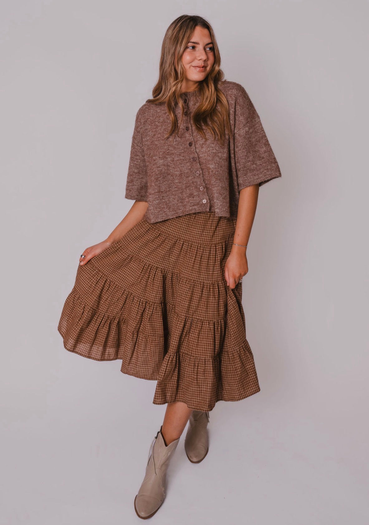 The Gingham Tiered Skirt