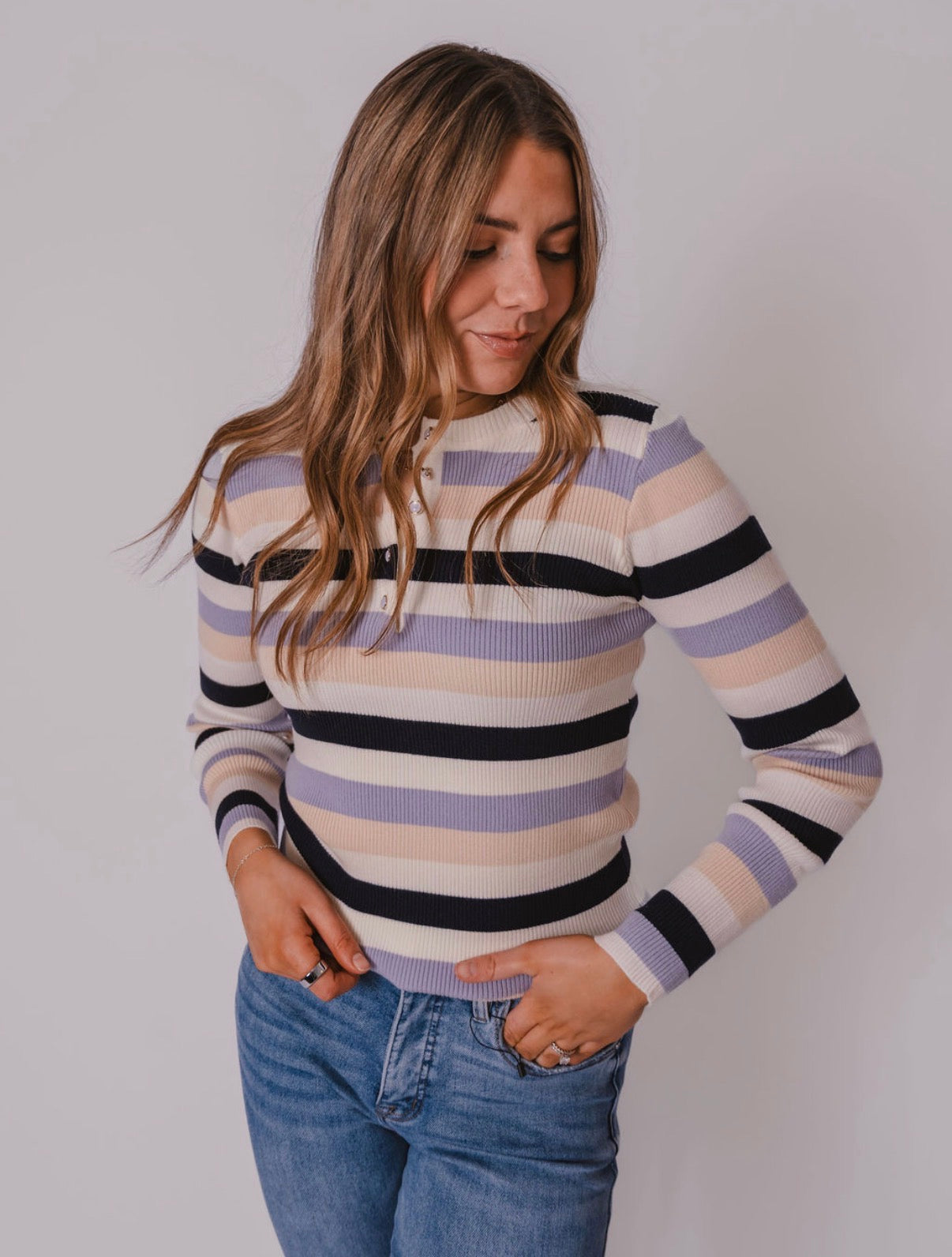 The Sylvia Striped Sweater Top