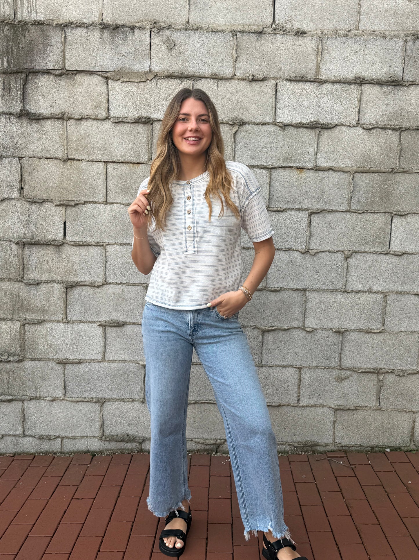 The Bella Striped Lightweight Tee