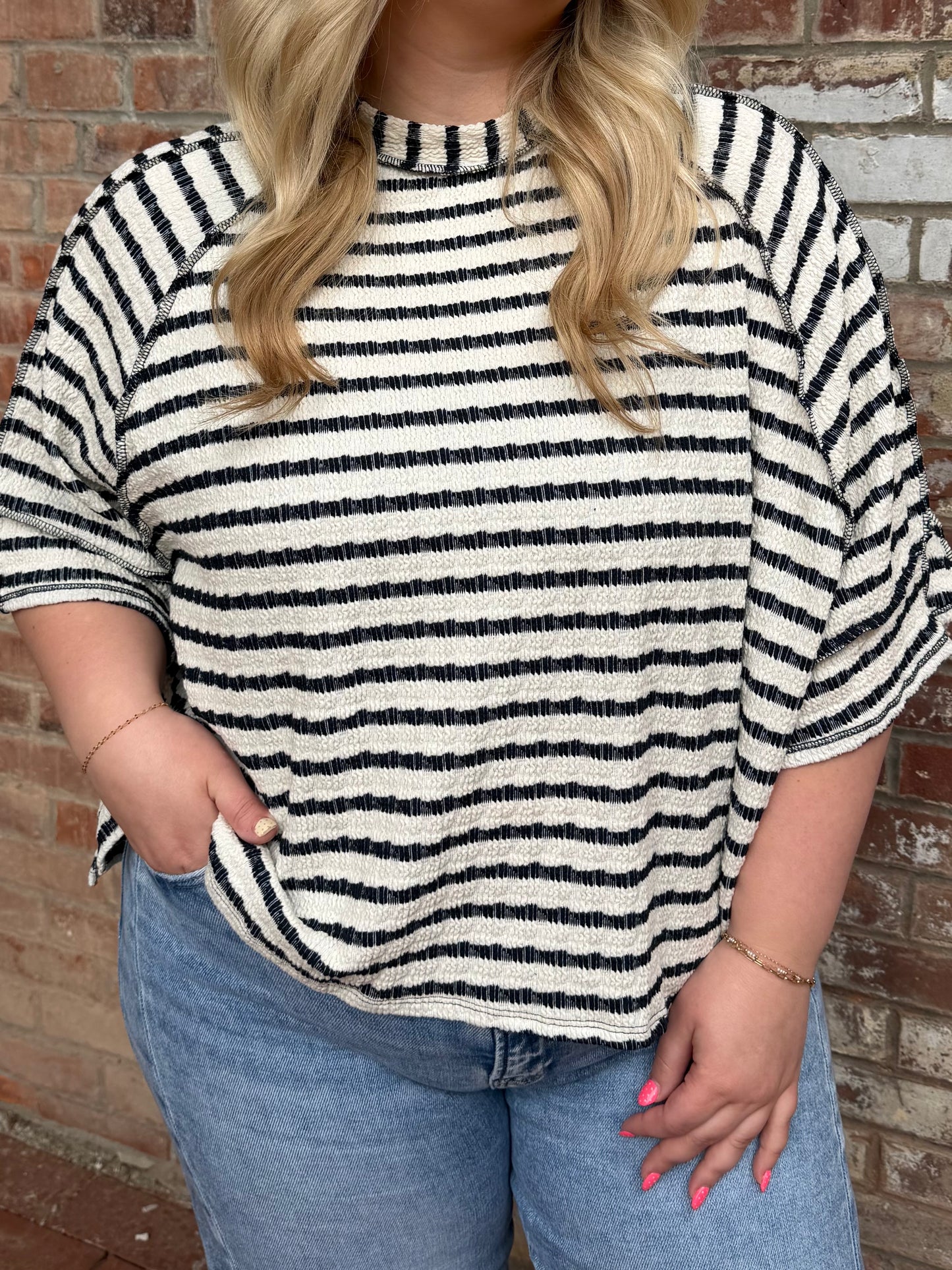 The Textured Striped Top