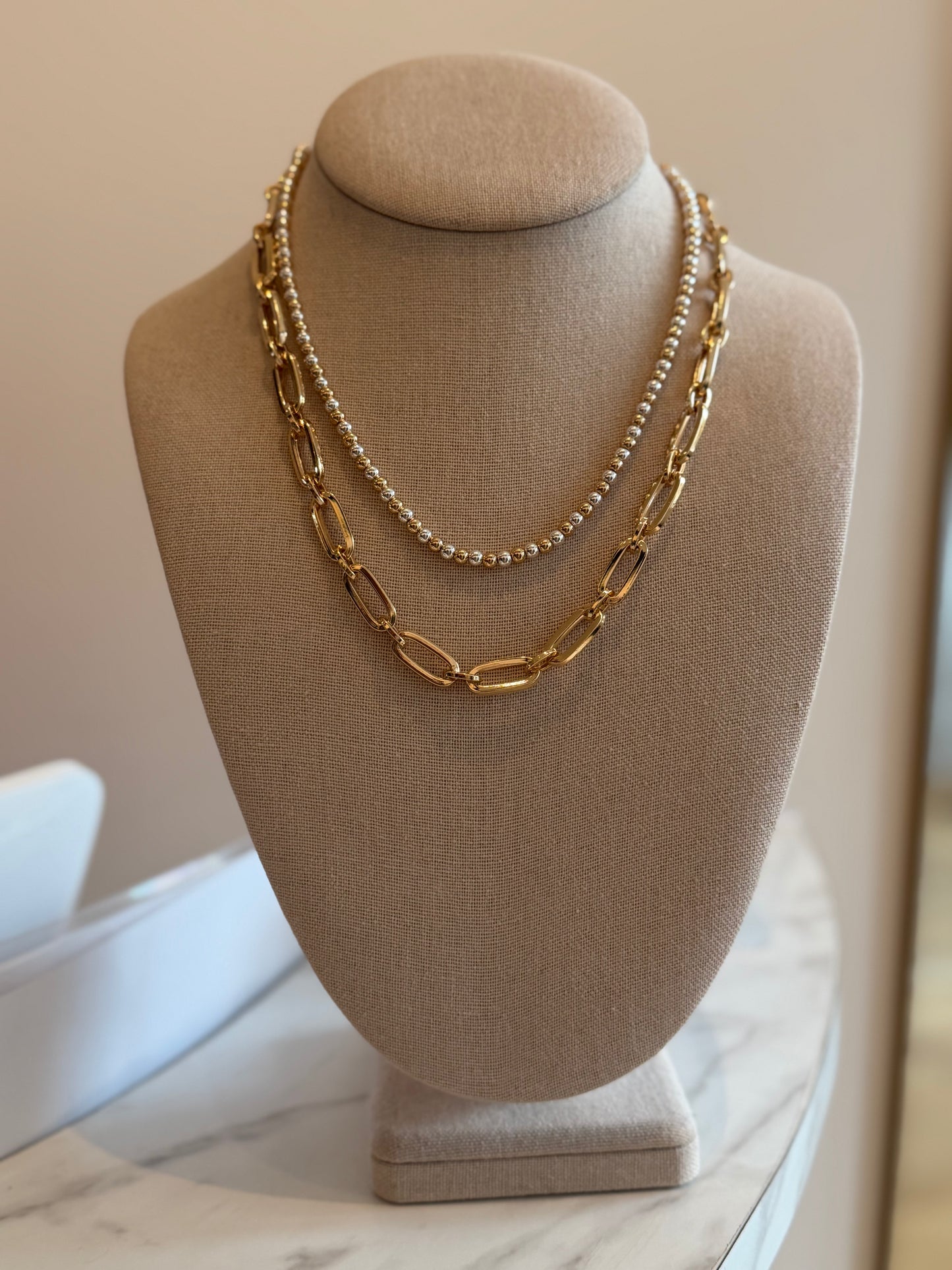 The Mixed Metal Layered Necklace