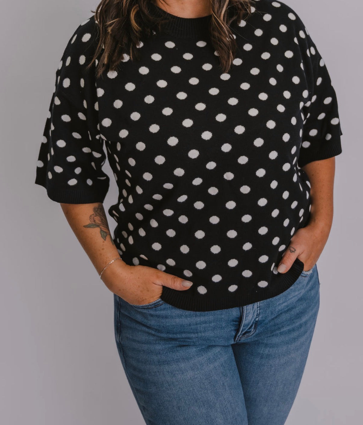 The Oversized Polka Dot Top