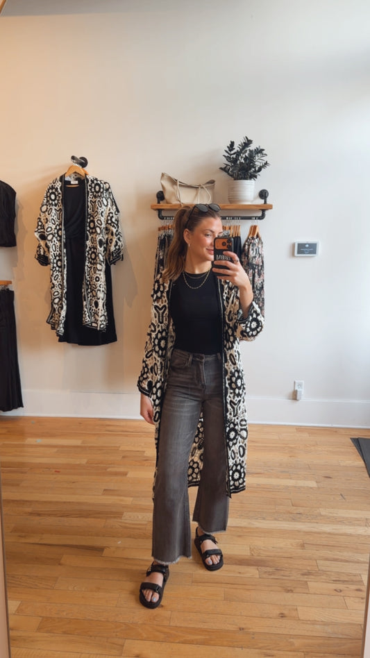 The Contrast Crochet Cardigan