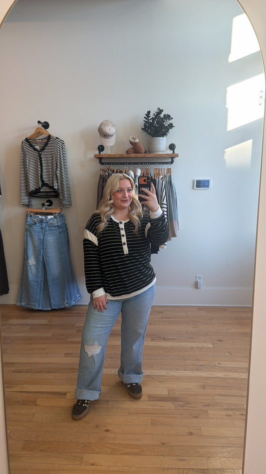 The Contrast Striped Long Sleeve