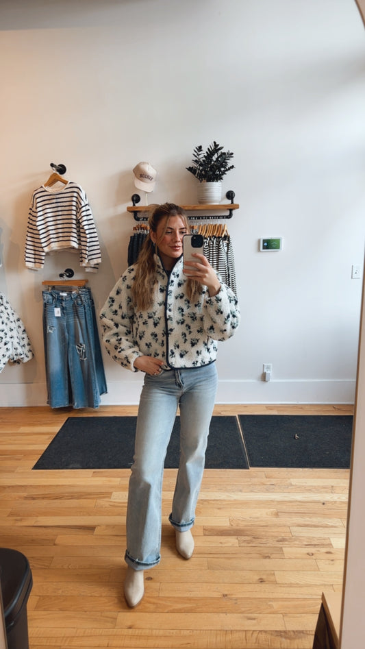 The Snap Button Floral Jacket