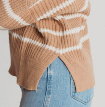 The Nova Neutral Striped Sweater