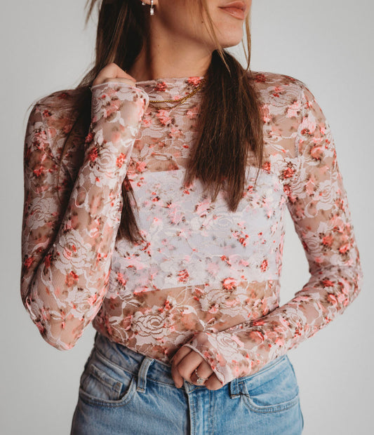 The Rose Blush Lacey Long Sleeves