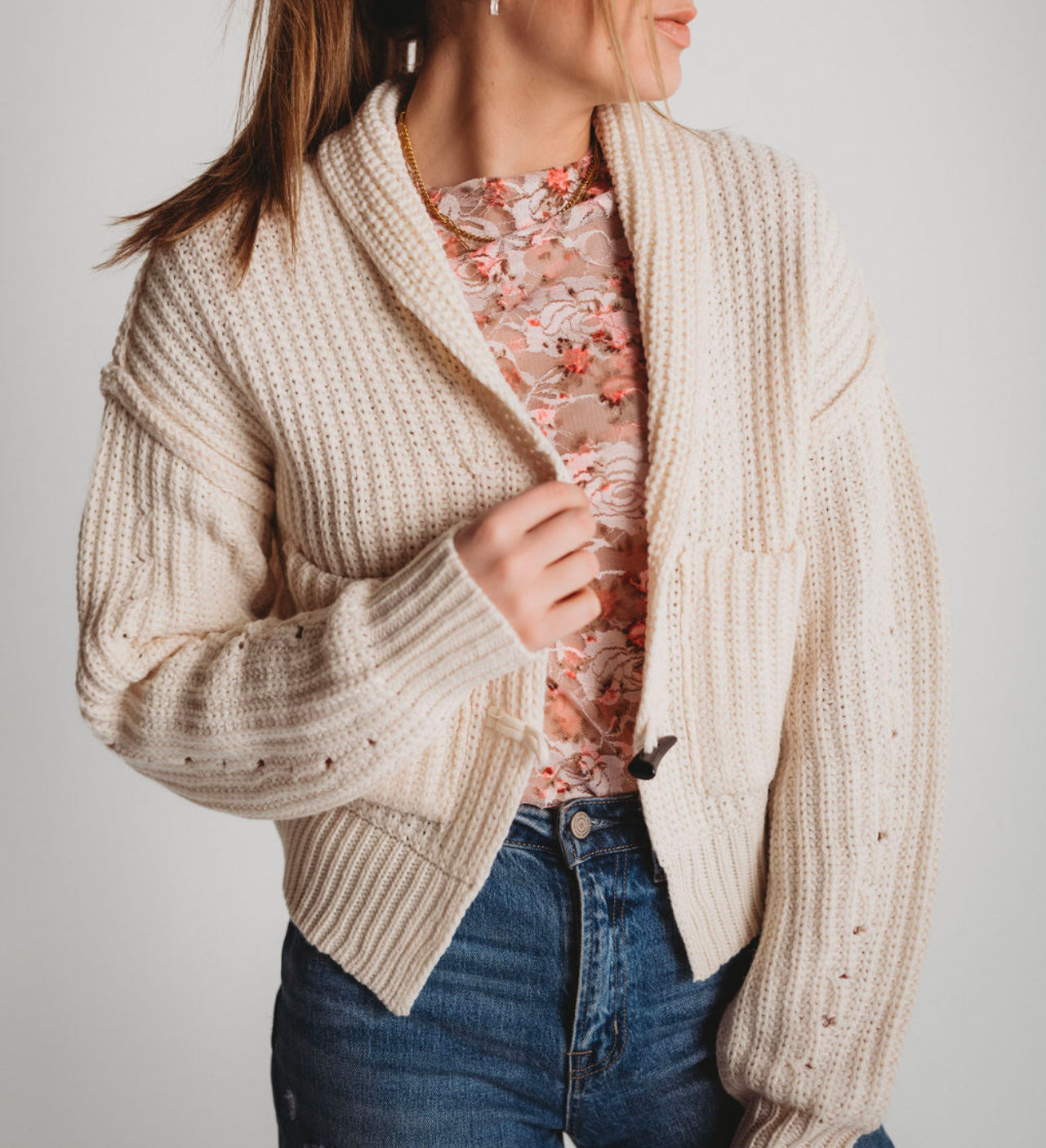 The Isabelle Ivory Cardigan