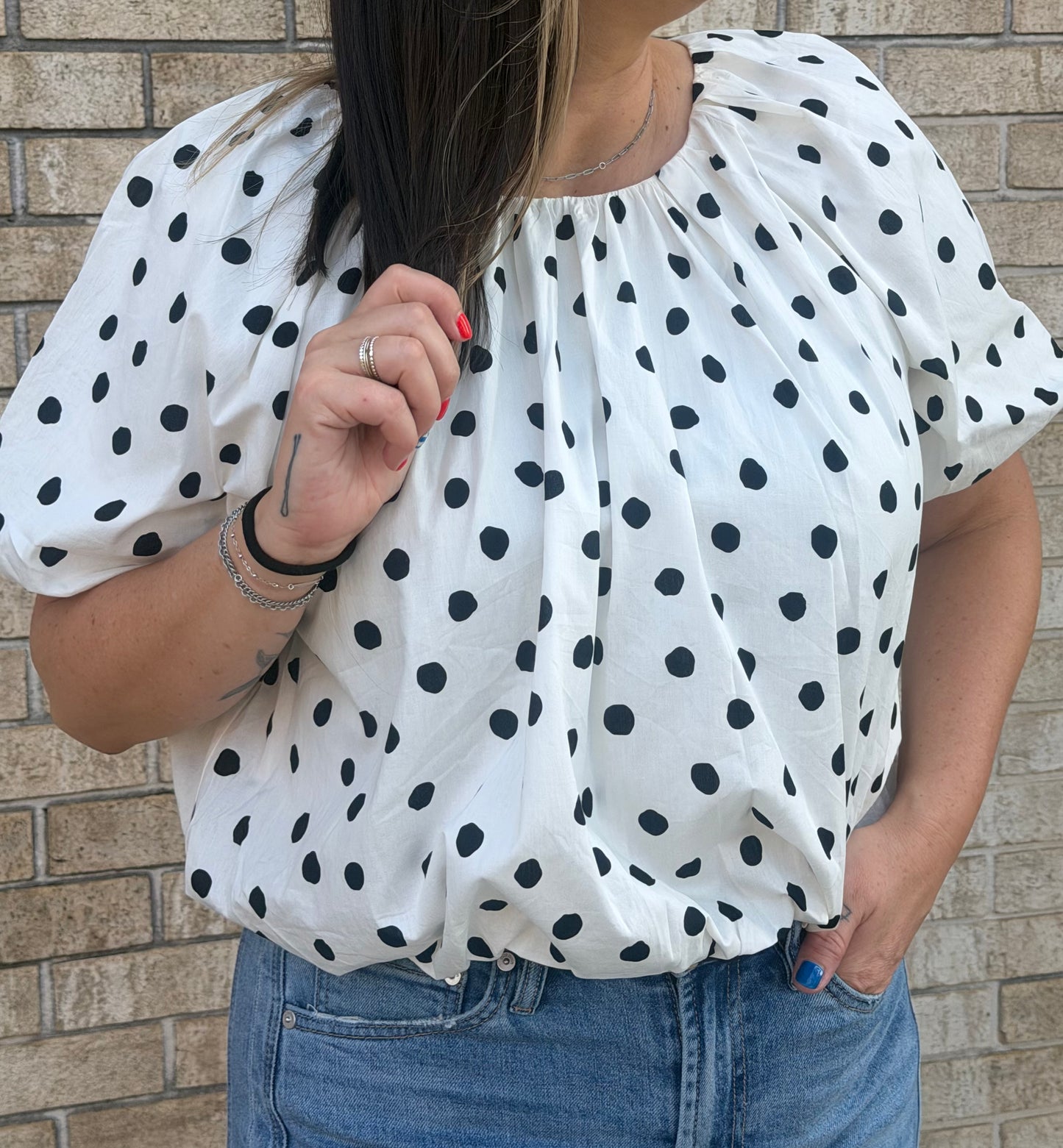 The Polka Dot Bubble Top