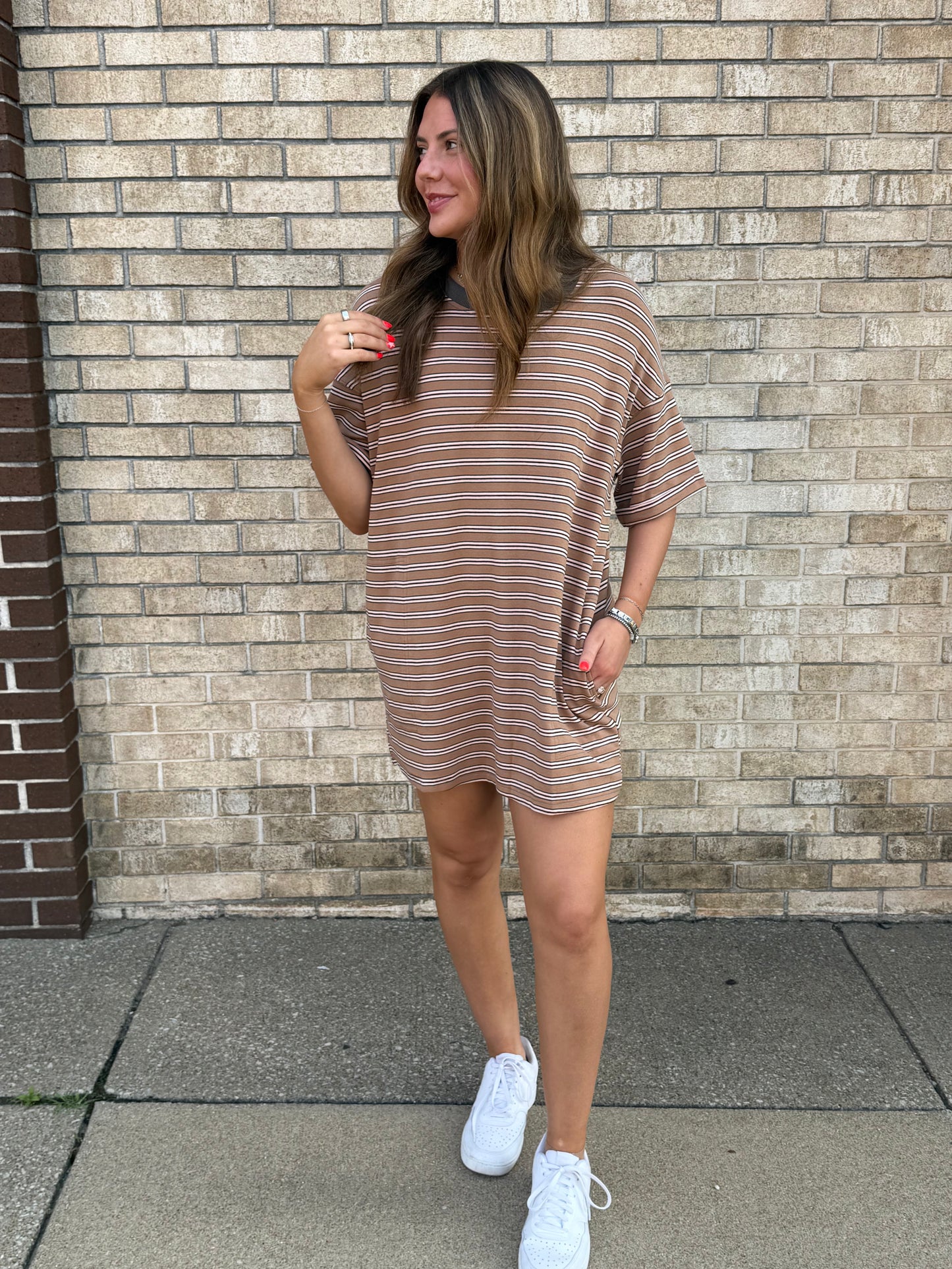 The Oversized Striped T-Shirt Dress