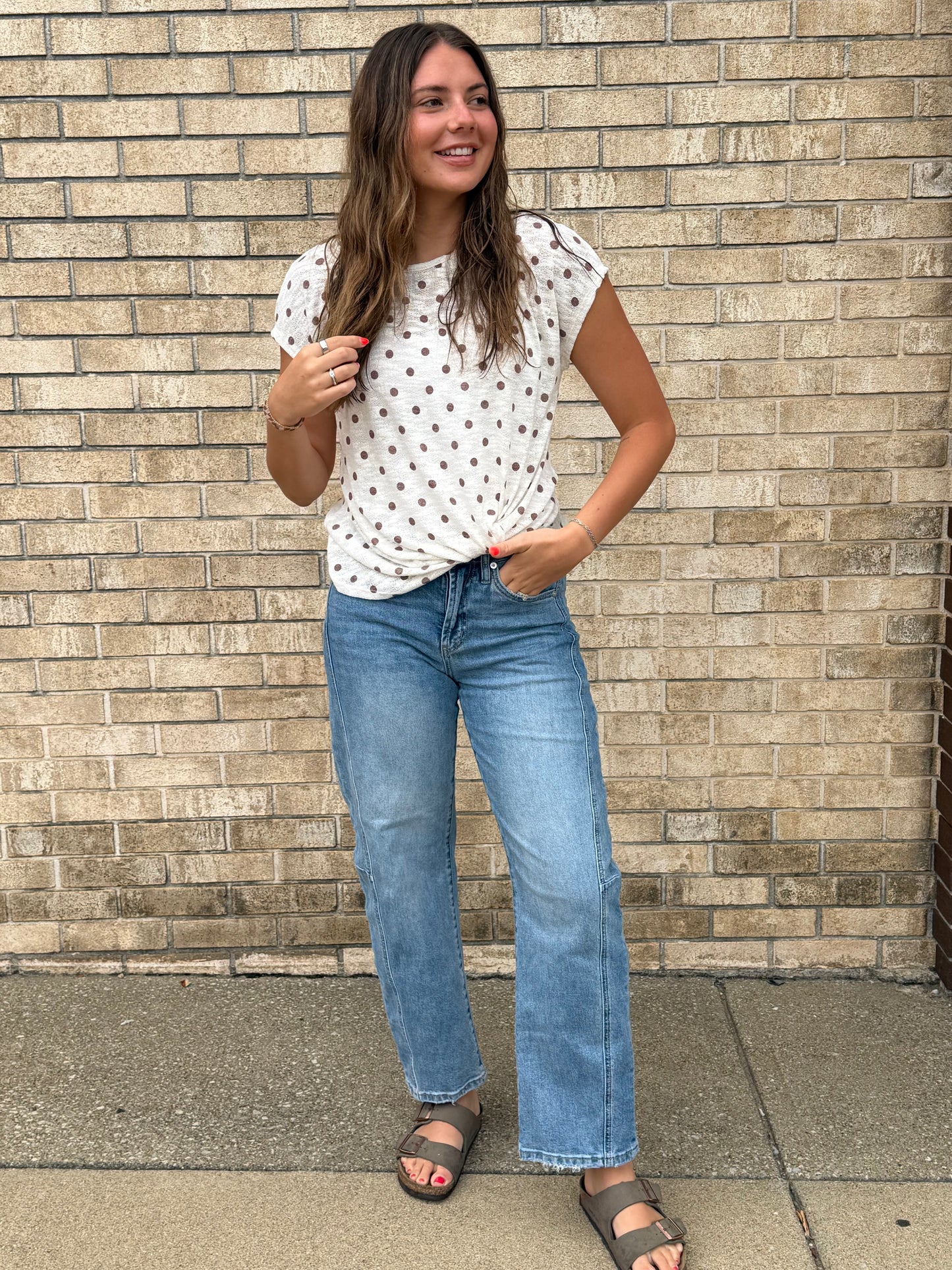 The Paige Polka Dot Top