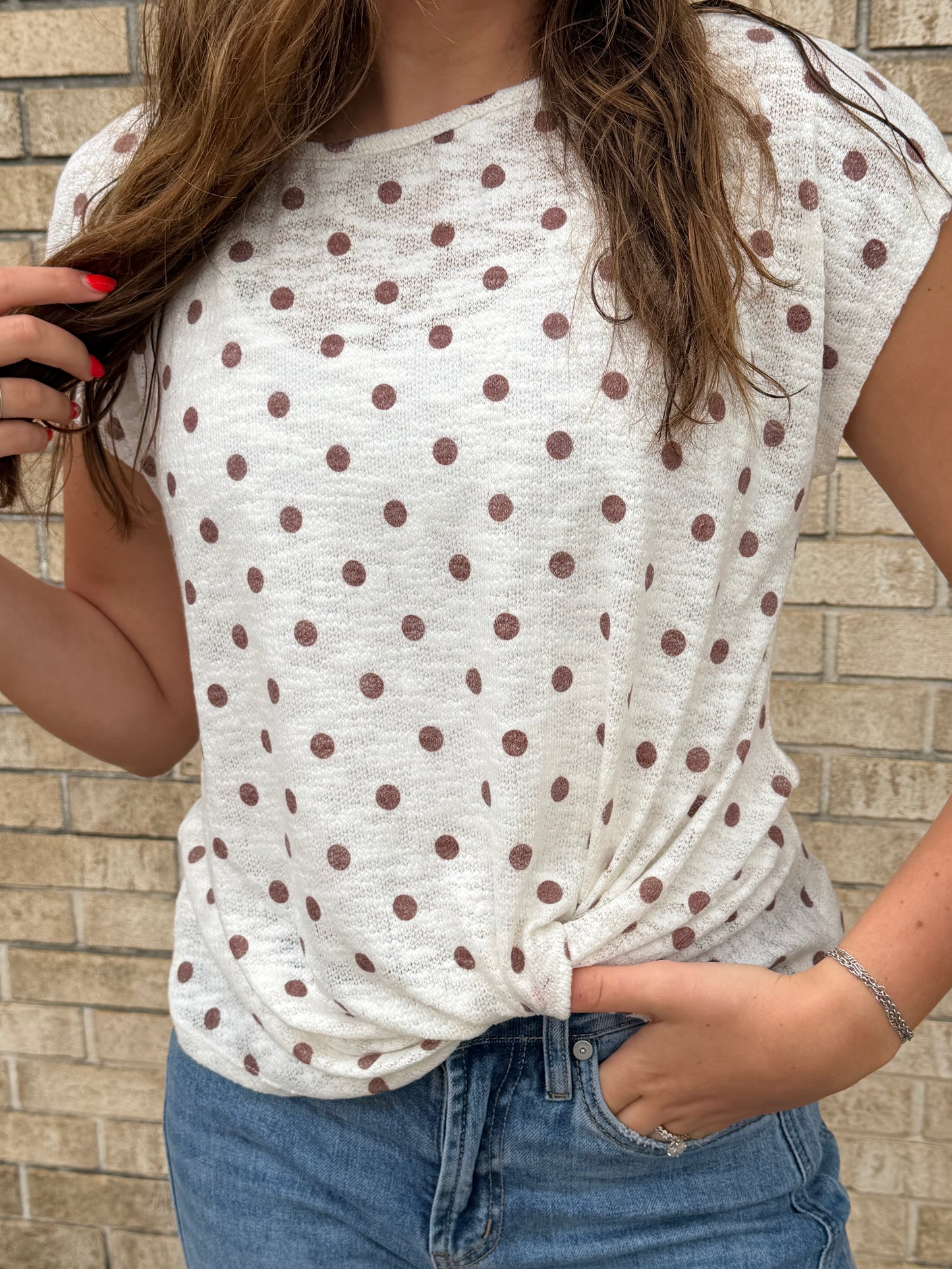 The Paige Polka Dot Top