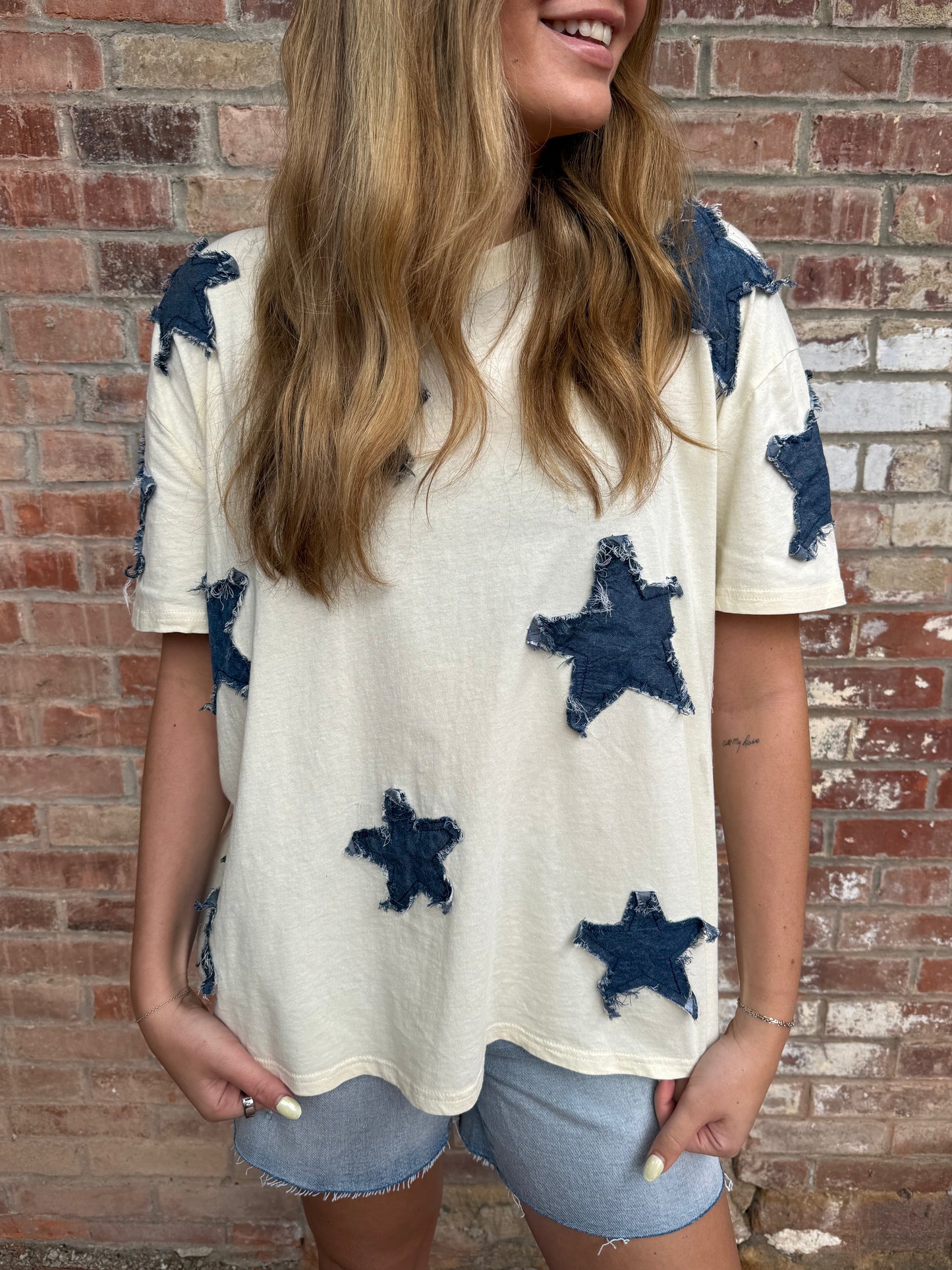 The Denim Star Short Sleeve Top