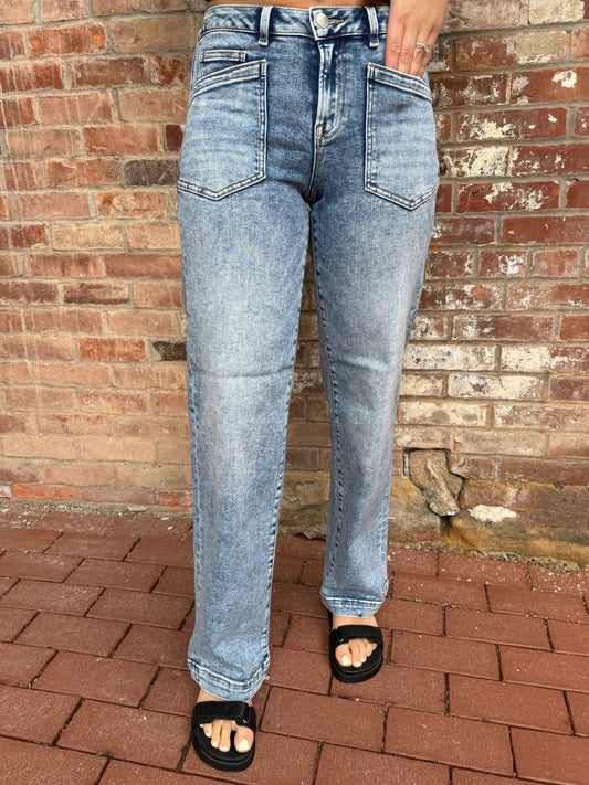 The Wren Risen Wide Leg Jeans